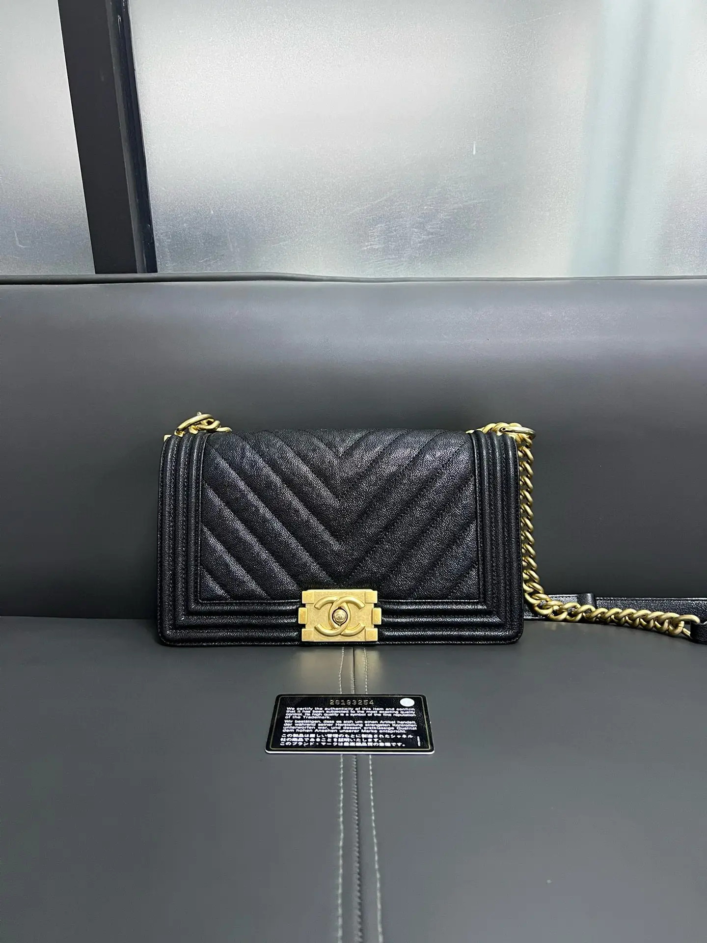 CHANEL Medium Boy Bag Black Caviar Leather CHANEL Medium Boy Bag Black Caviar Leather