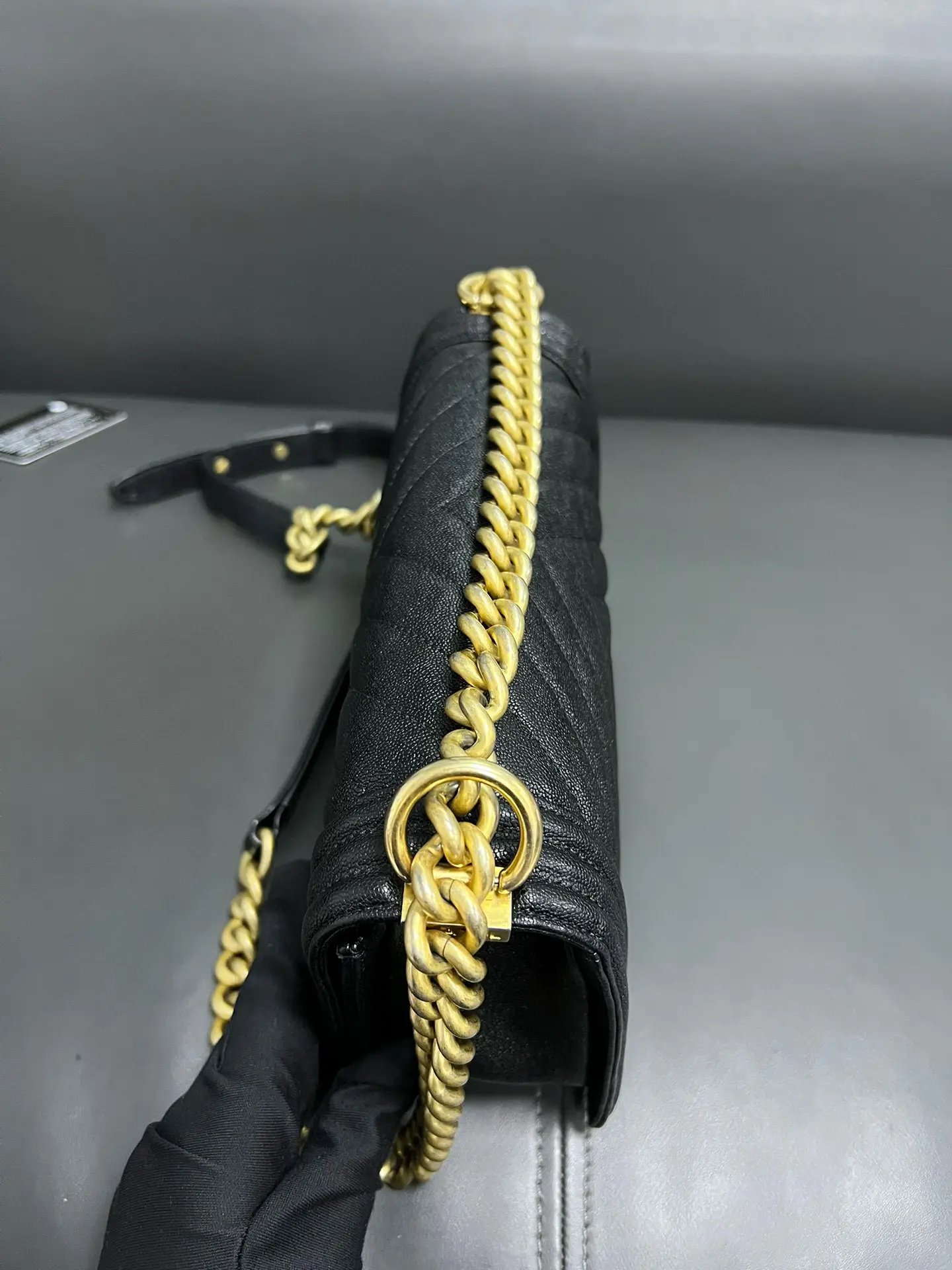 CHANEL Medium Boy Bag Black Caviar Leather CHANEL Medium Boy Bag Black Caviar Leather