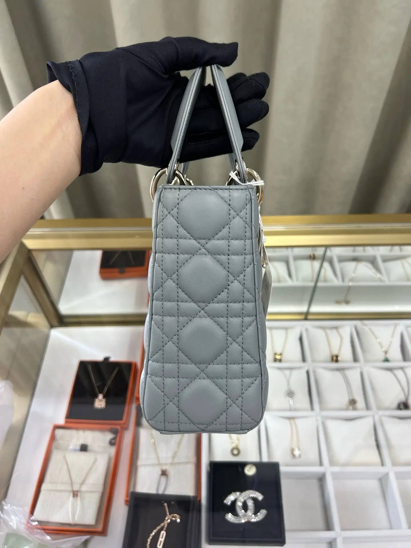 DIOR Small Lady Dior Metallic Grained Calfskin My ABC Bag DIOR Small Lady Dior Metallic Grained Calfskin My ABC Bag