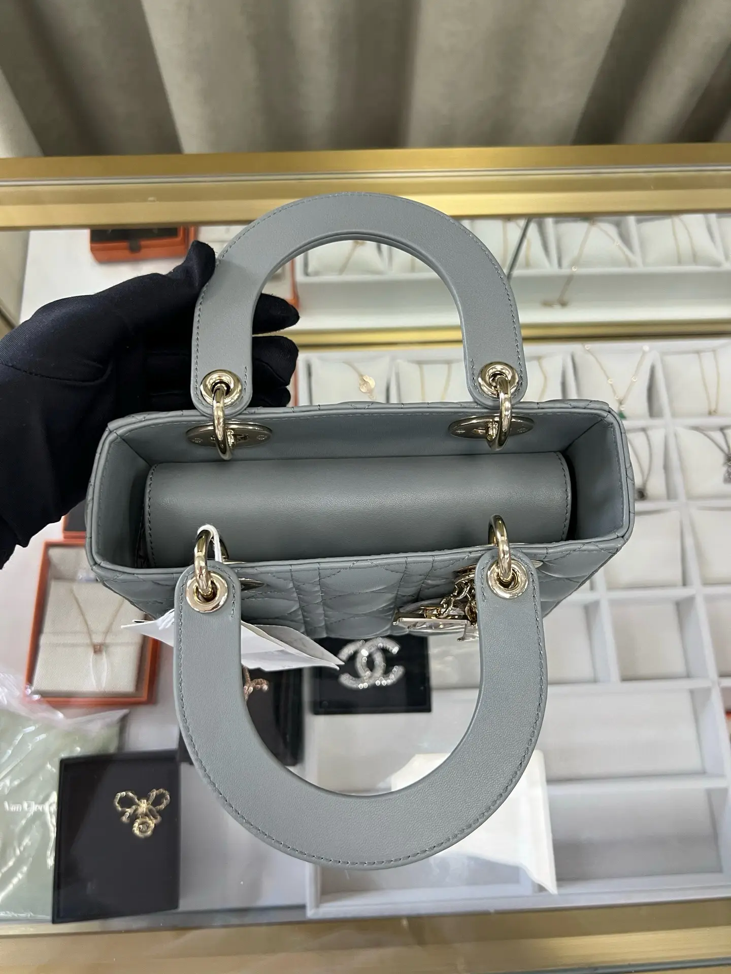 DIOR Small Lady Dior Metallic Grained Calfskin My ABC Bag DIOR Small Lady Dior Metallic Grained Calfskin My ABC Bag