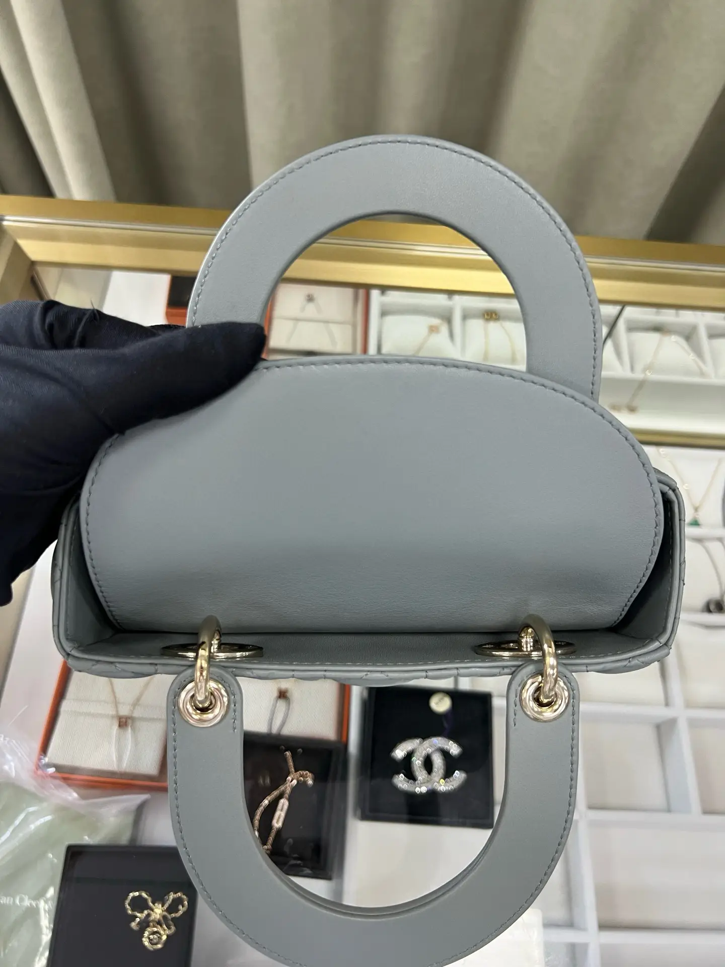 DIOR Small Lady Dior Metallic Grained Calfskin My ABC Bag DIOR Small Lady Dior Metallic Grained Calfskin My ABC Bag