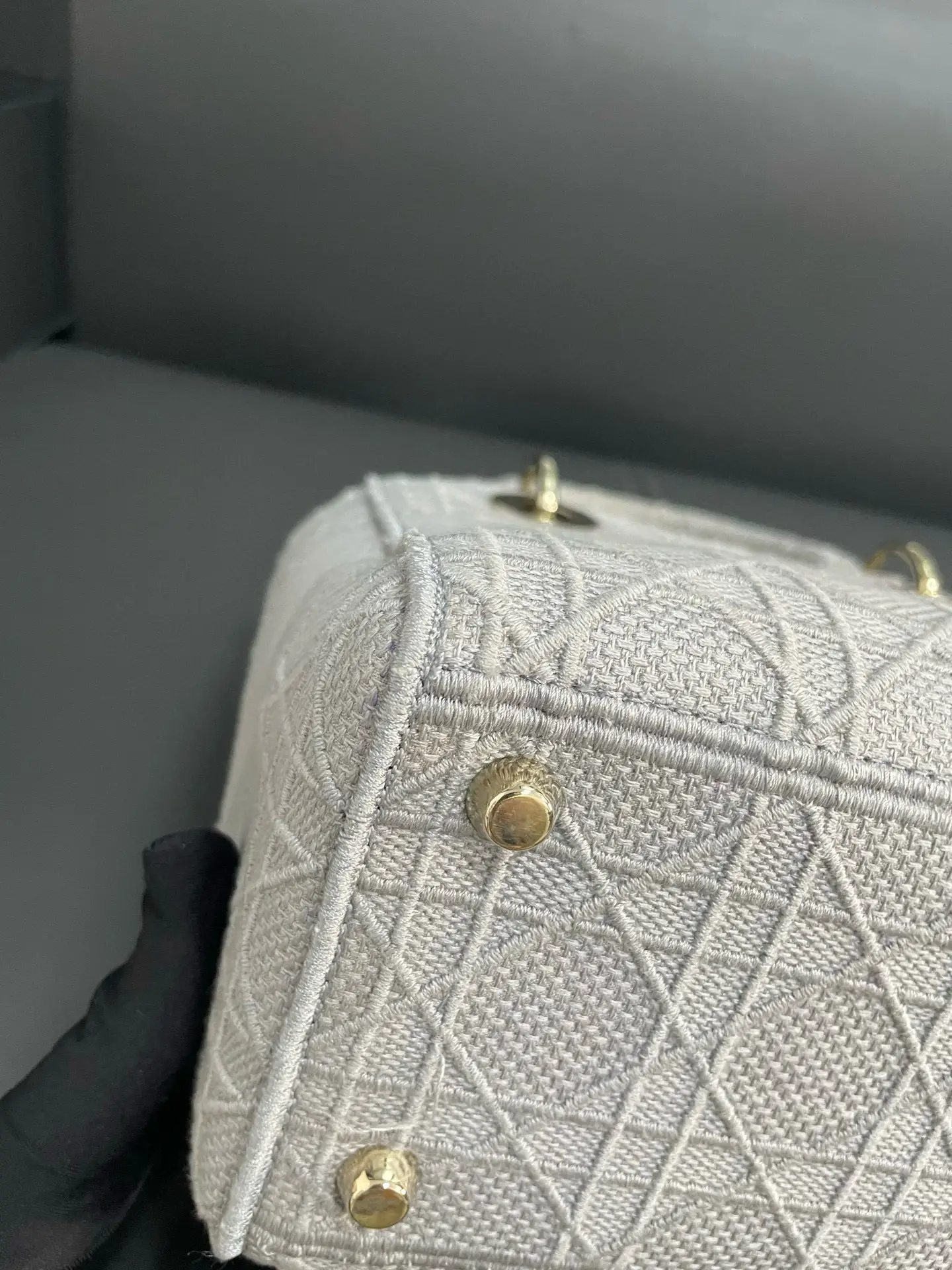 Dior Gray Medium Cannage Lady D-Lite Grey Dior Gray Medium Cannage Lady D-Lite Grey