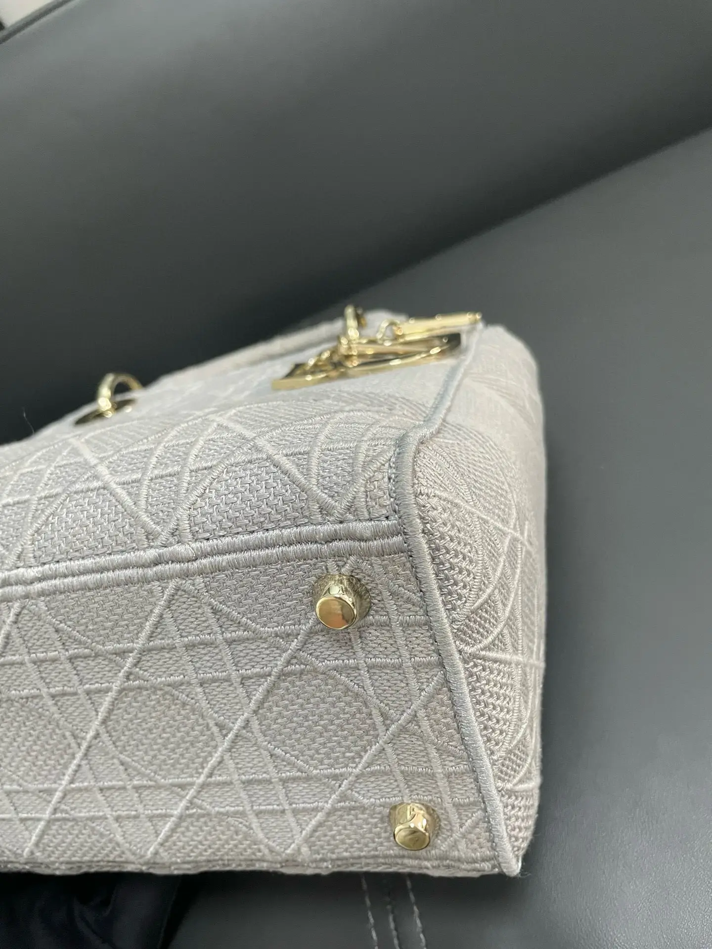 Dior Gray Medium Cannage Lady D-Lite Grey Dior Gray Medium Cannage Lady D-Lite Grey