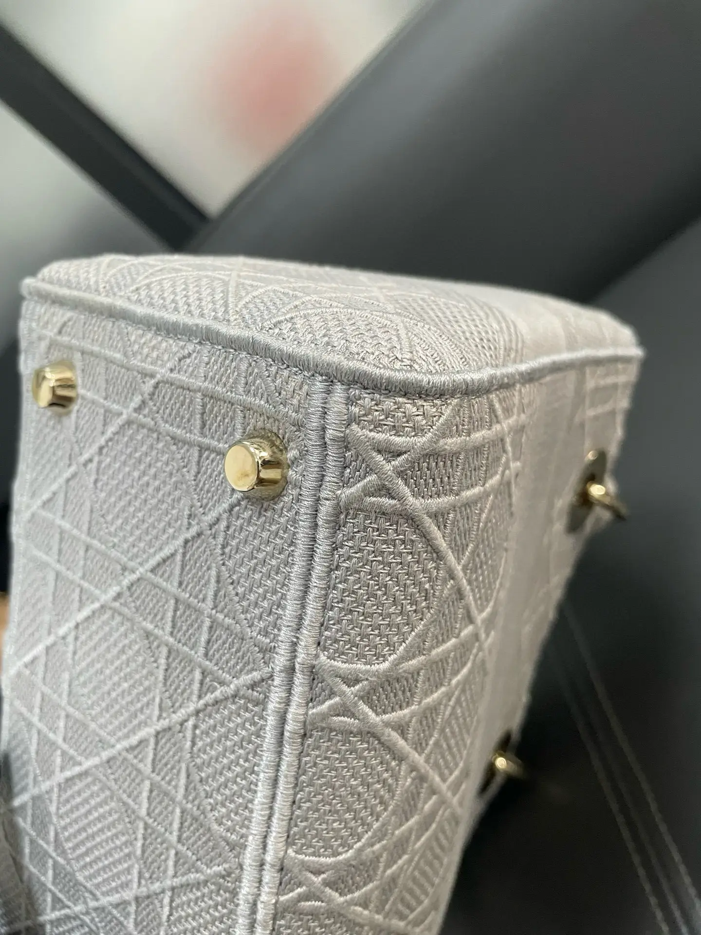 Dior Gray Medium Cannage Lady D-Lite Grey Dior Gray Medium Cannage Lady D-Lite Grey