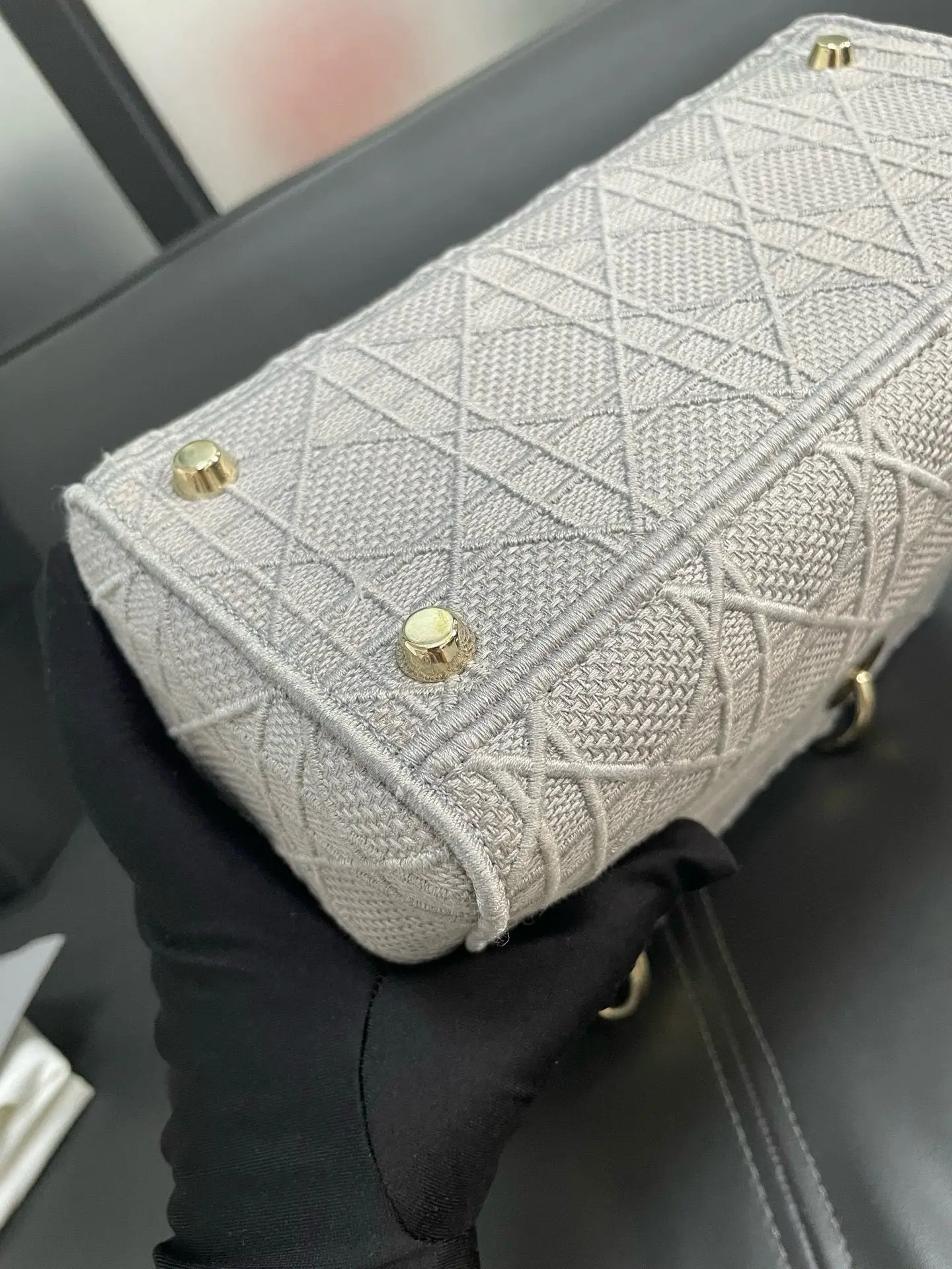 Dior Gray Medium Cannage Lady D-Lite Grey Dior Gray Medium Cannage Lady D-Lite Grey