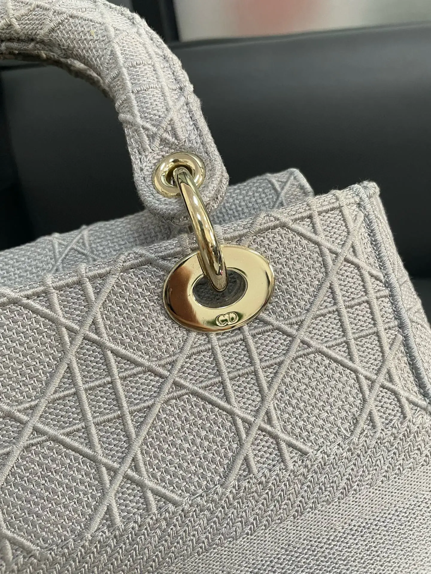 Dior Gray Medium Cannage Lady D-Lite Grey Dior Gray Medium Cannage Lady D-Lite Grey