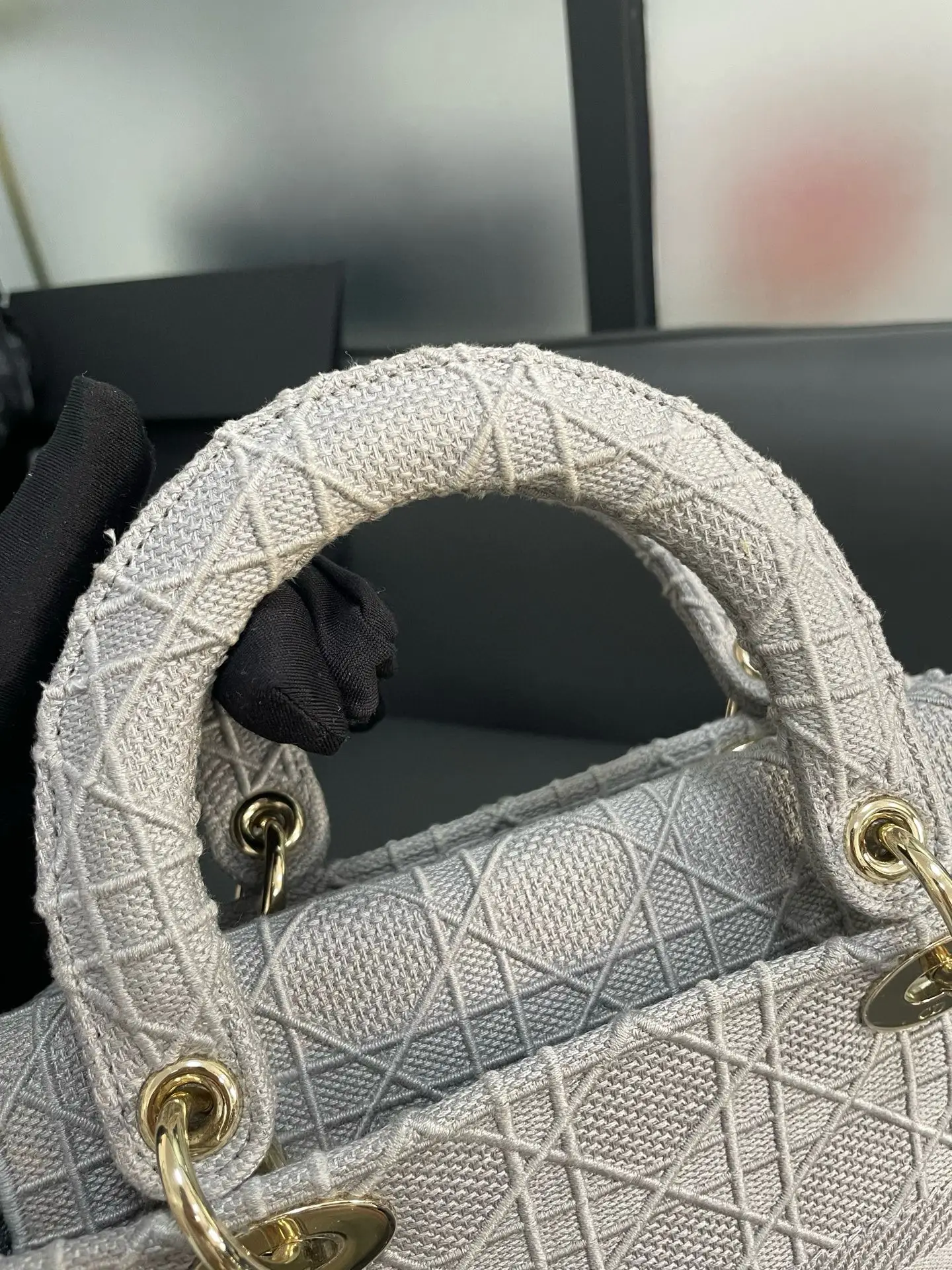 Dior Gray Medium Cannage Lady D-Lite Grey Dior Gray Medium Cannage Lady D-Lite Grey