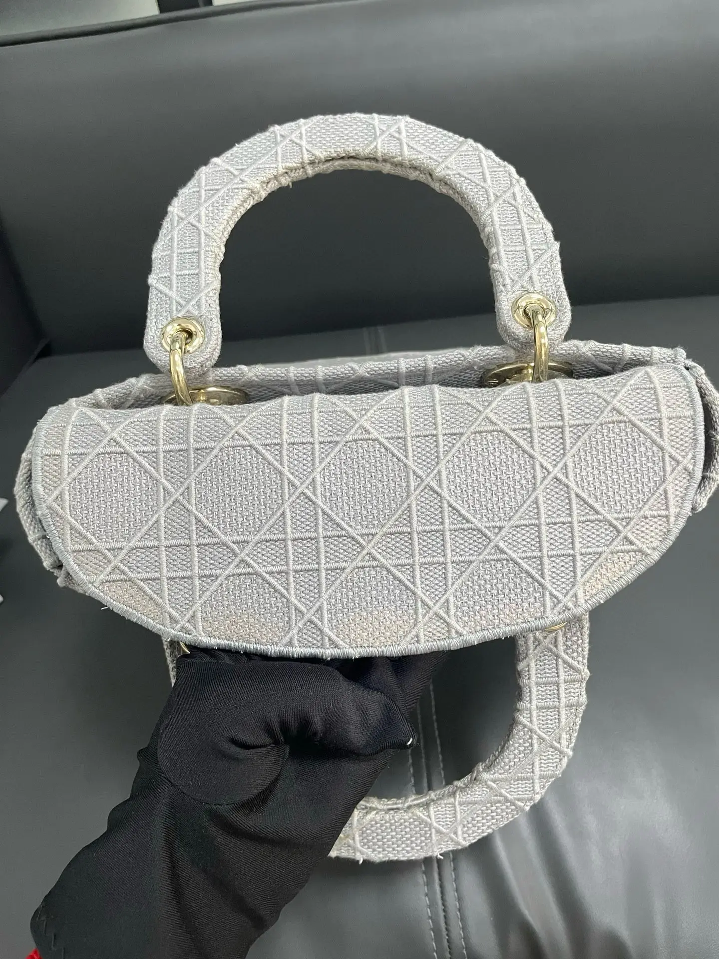 Dior Gray Medium Cannage Lady D-Lite Grey Dior Gray Medium Cannage Lady D-Lite Grey