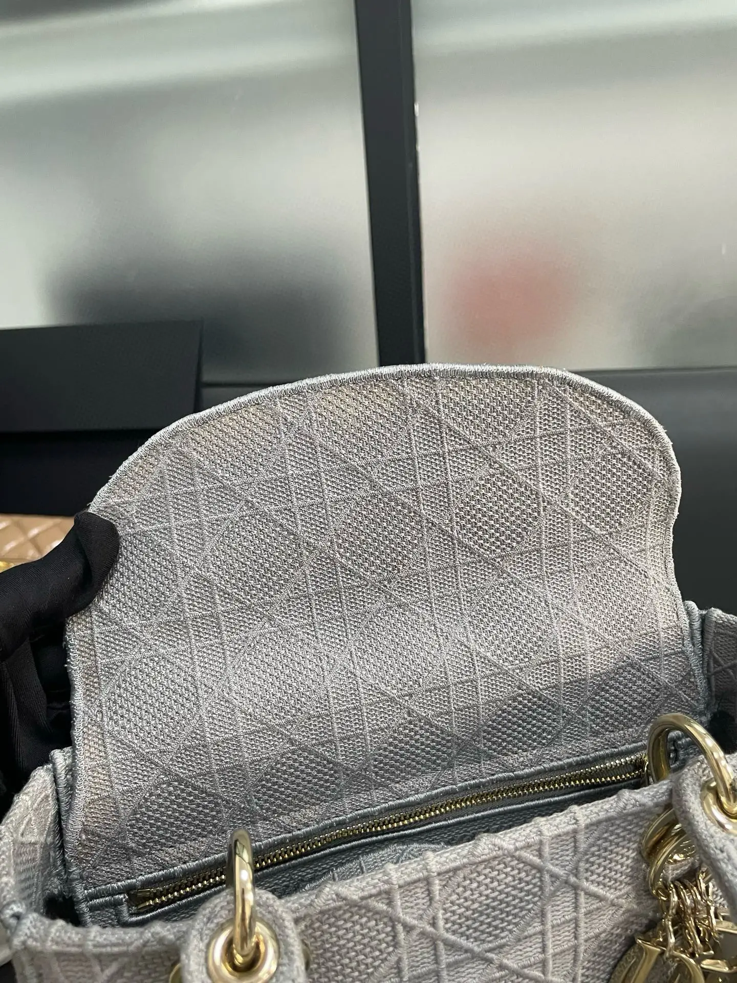 Dior Gray Medium Cannage Lady D-Lite Grey Dior Gray Medium Cannage Lady D-Lite Grey