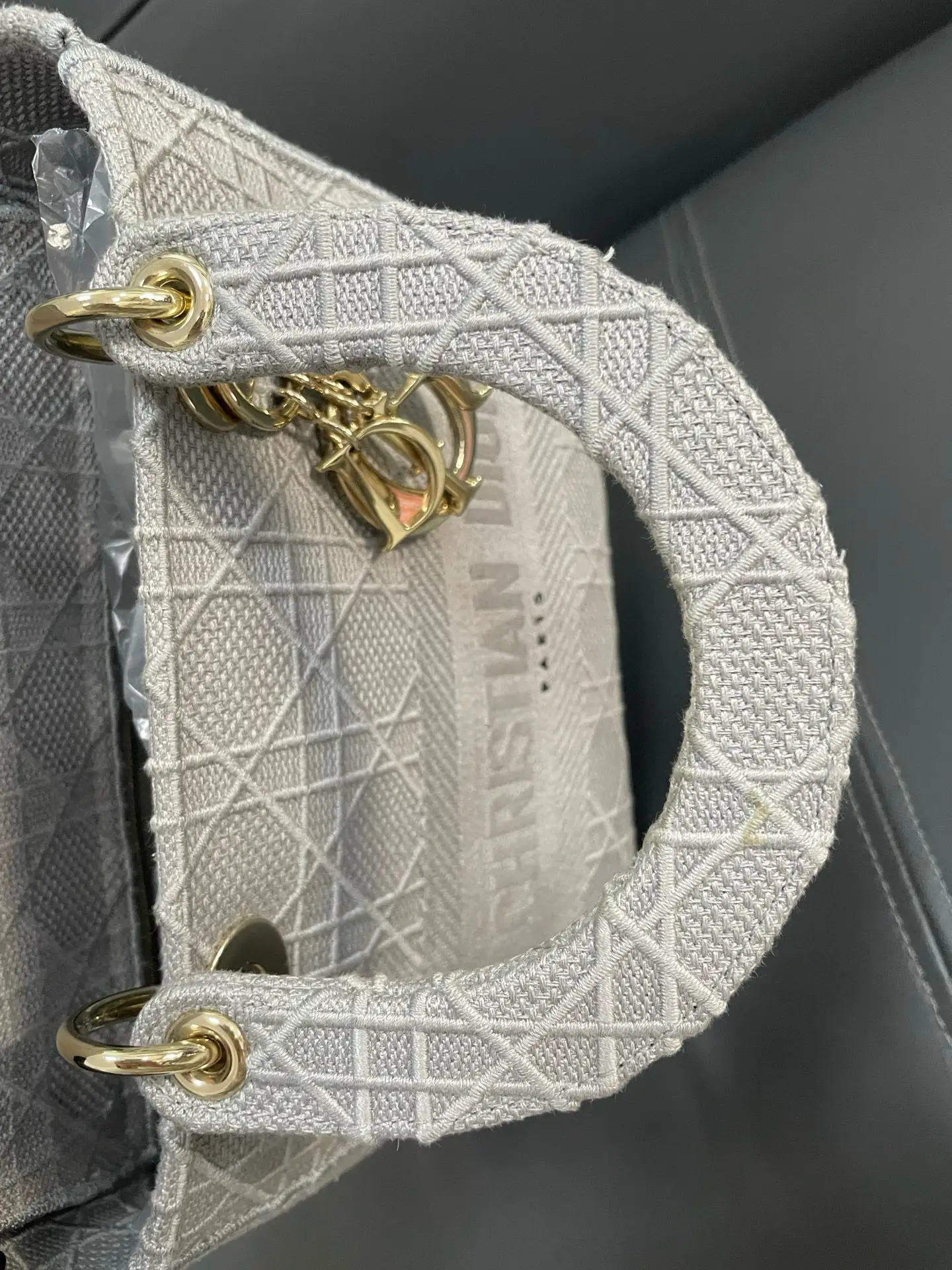 Dior Gray Medium Cannage Lady D-Lite Grey Dior Gray Medium Cannage Lady D-Lite Grey