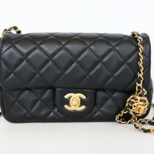 Chanel Pearl Crush Mini Flap Quilted Lambskin Leather Bag