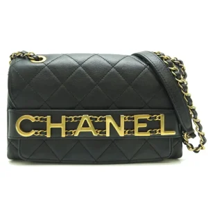 CHANEL Matelasse Chain Shoulder Bag Black