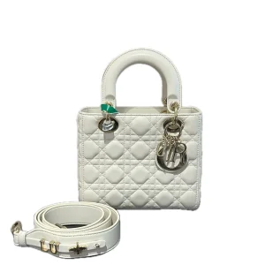 DIOR Small Lady Dior Bag White Lambskin