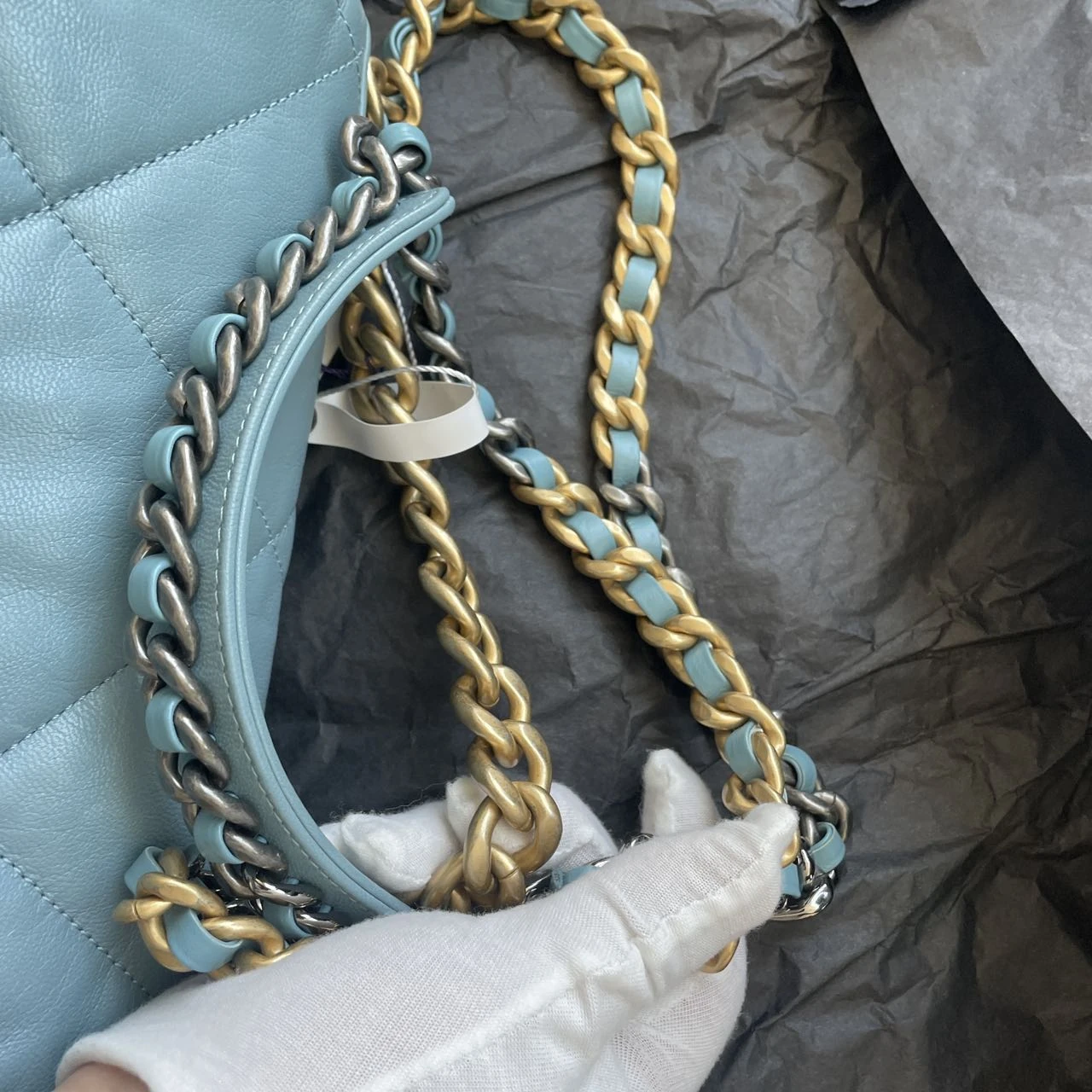 CHANEL 19 Flap Baby Blue Bag CHANEL 19 Flap Baby Blue Bag