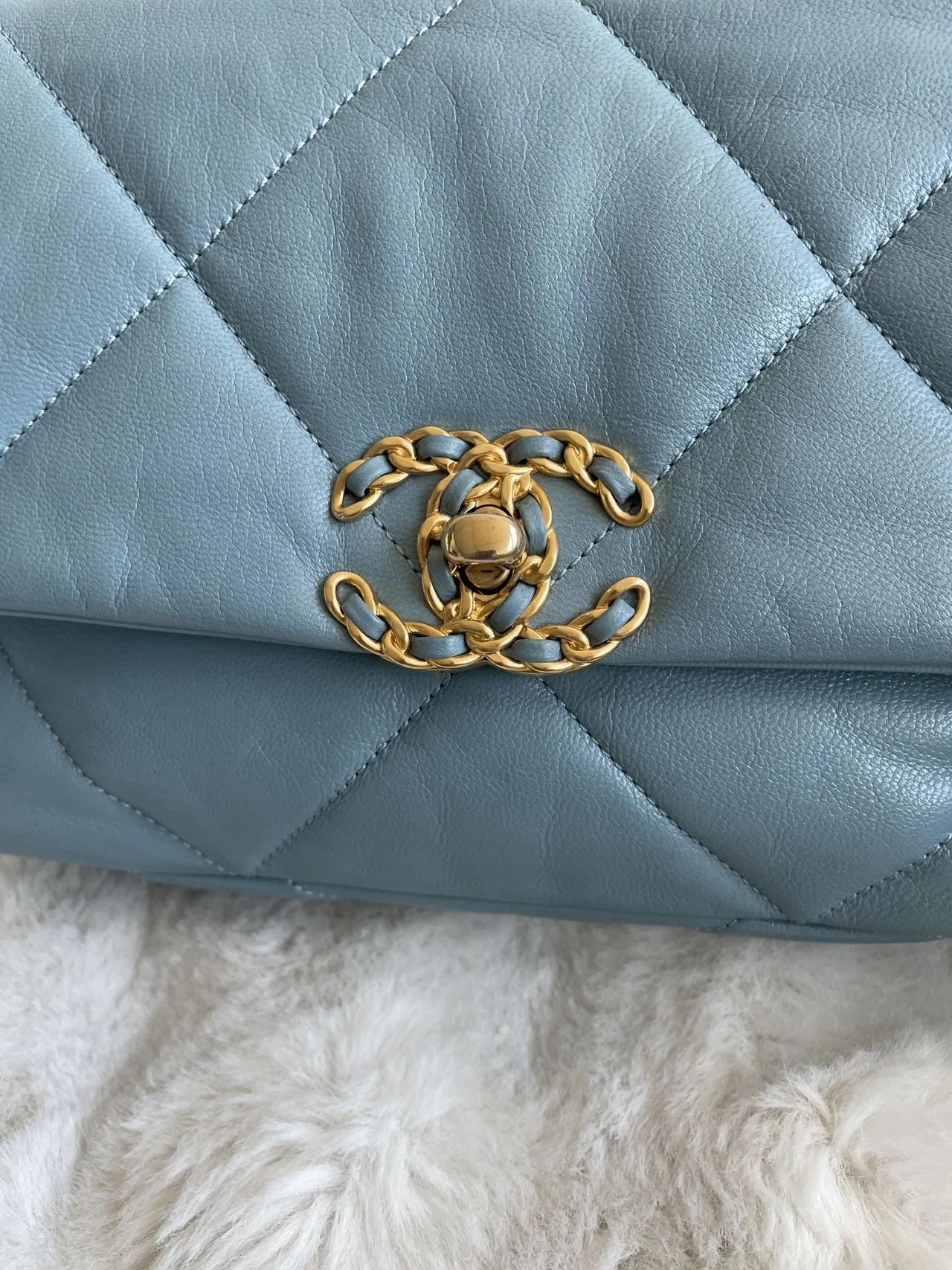 CHANEL 19 Flap Baby Blue Bag CHANEL 19 Flap Baby Blue Bag