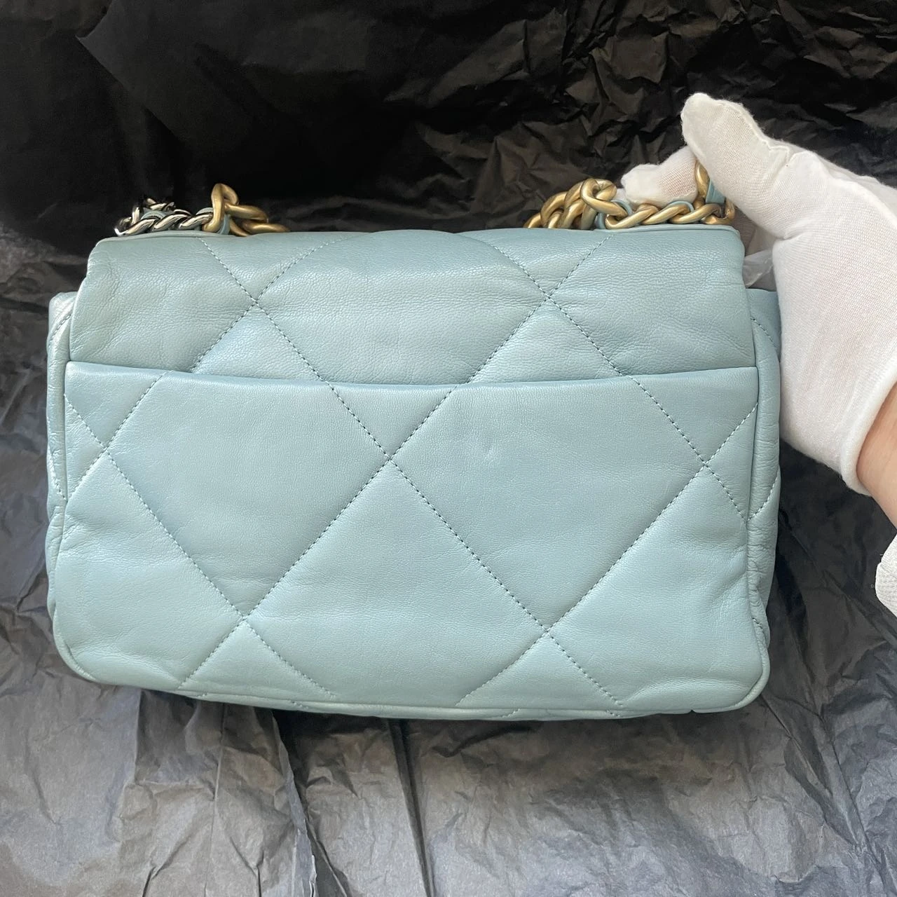 CHANEL 19 Flap Baby Blue Bag CHANEL 19 Flap Baby Blue Bag