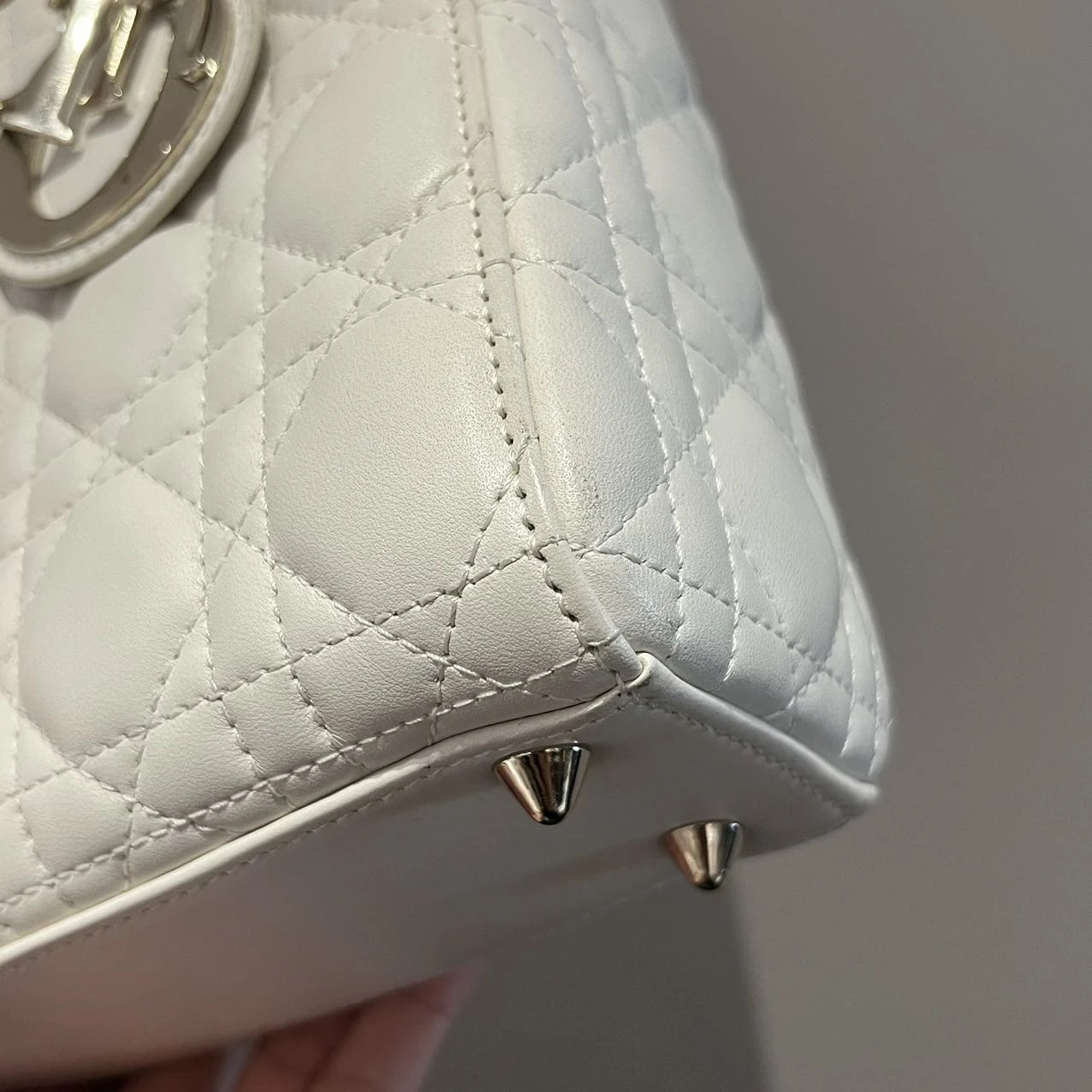 DIOR Small Lady Dior Bag White Lambskin DIOR Small Lady Dior Bag White Lambskin