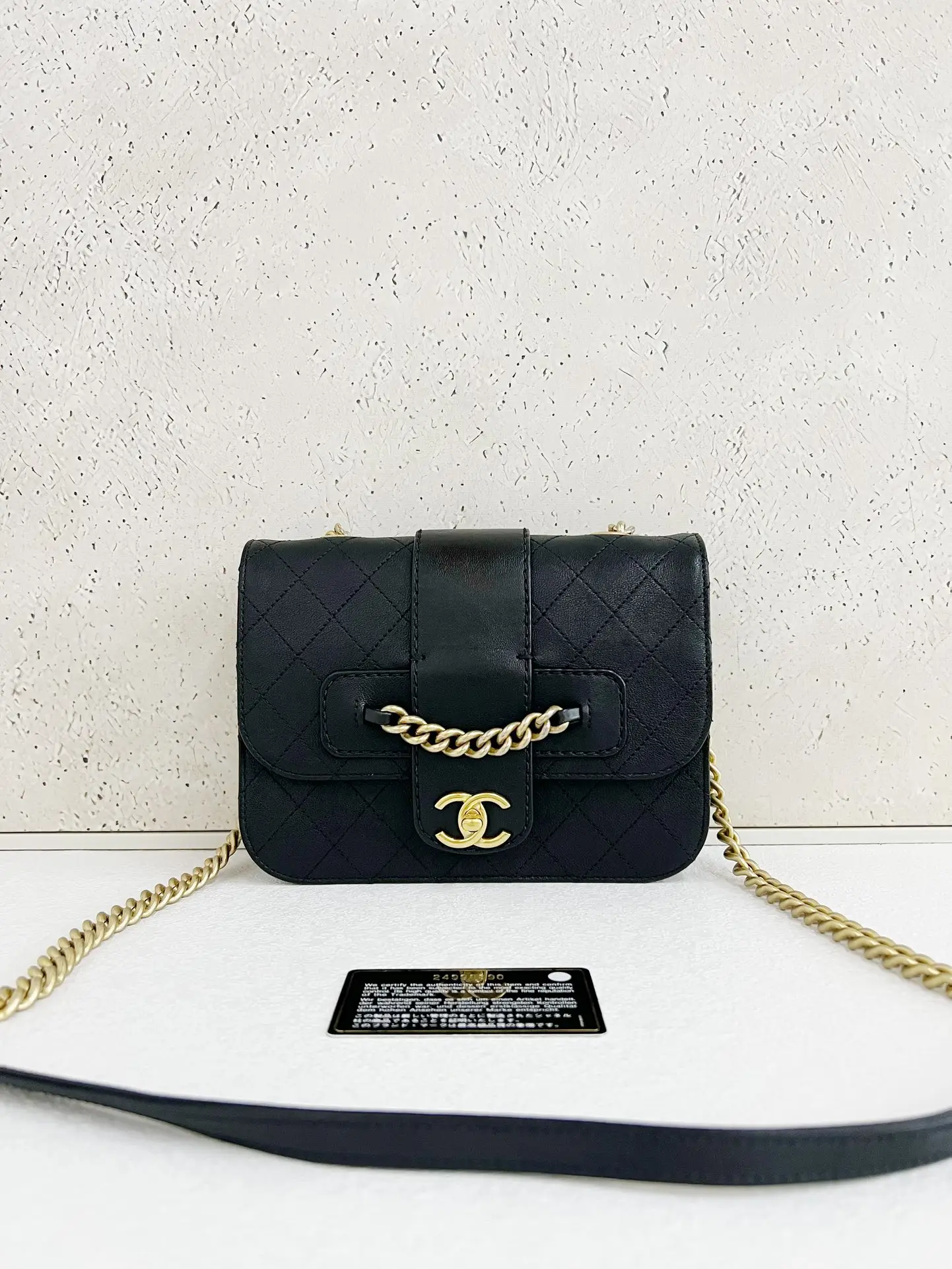 Chanel Coco Mark Chain Shoulder Bag Black Chanel Coco Mark Chain Shoulder Bag Black