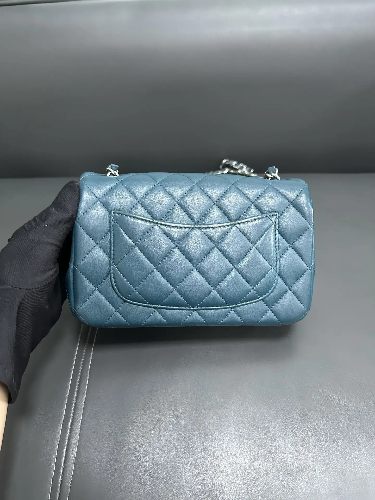CHANEL Malachite Quilted Lambskin Mini Rectangular Classic Flap CHANEL Malachite Quilted Lambskin Mini Rectangular Classic Flap