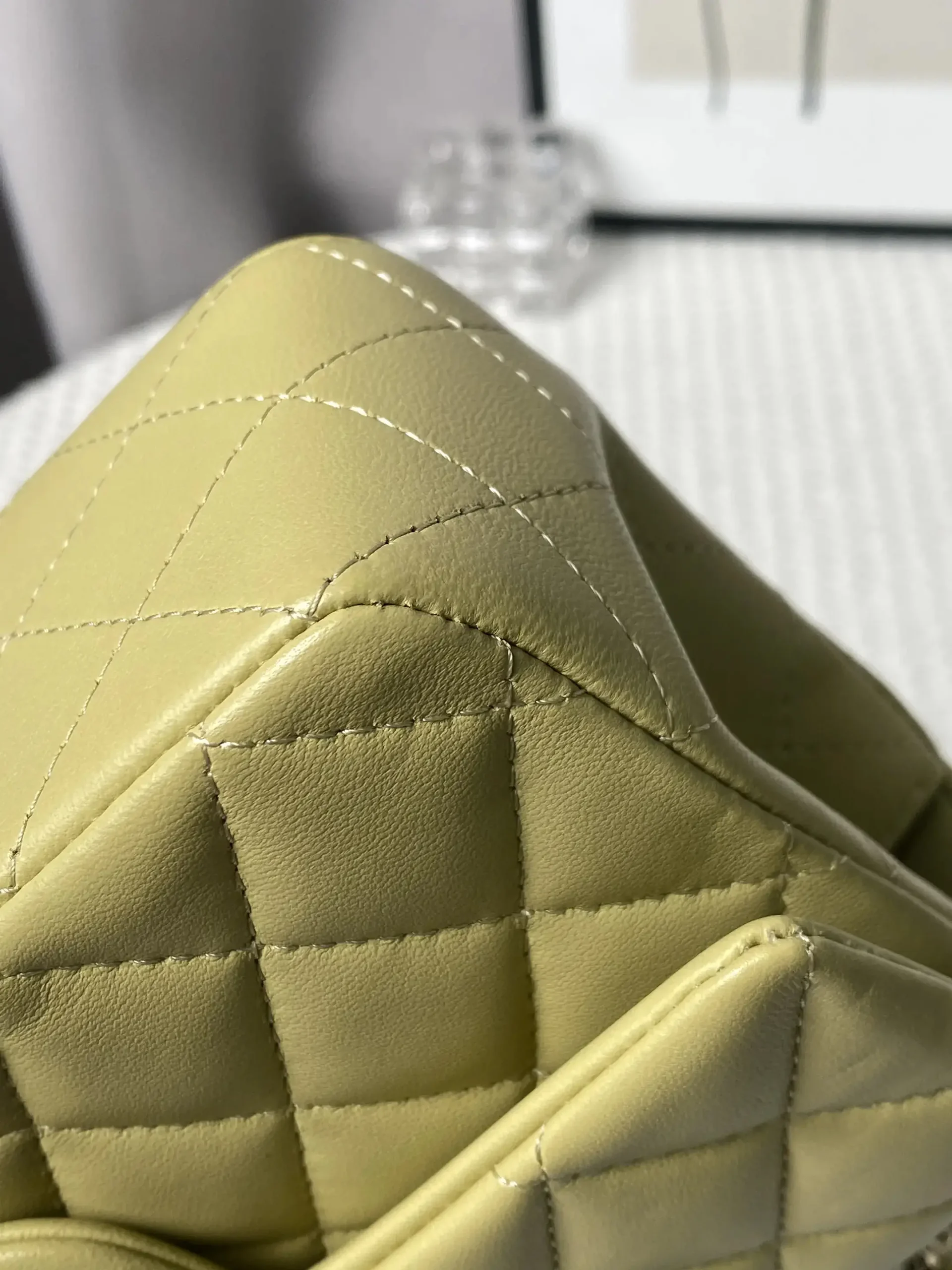 Chanel Mini Rectangular Classic Top Handle Flap Bag Yellow Lambskin Chanel Mini Rectangular Classic Top Handle Flap Bag Yellow Lambskin