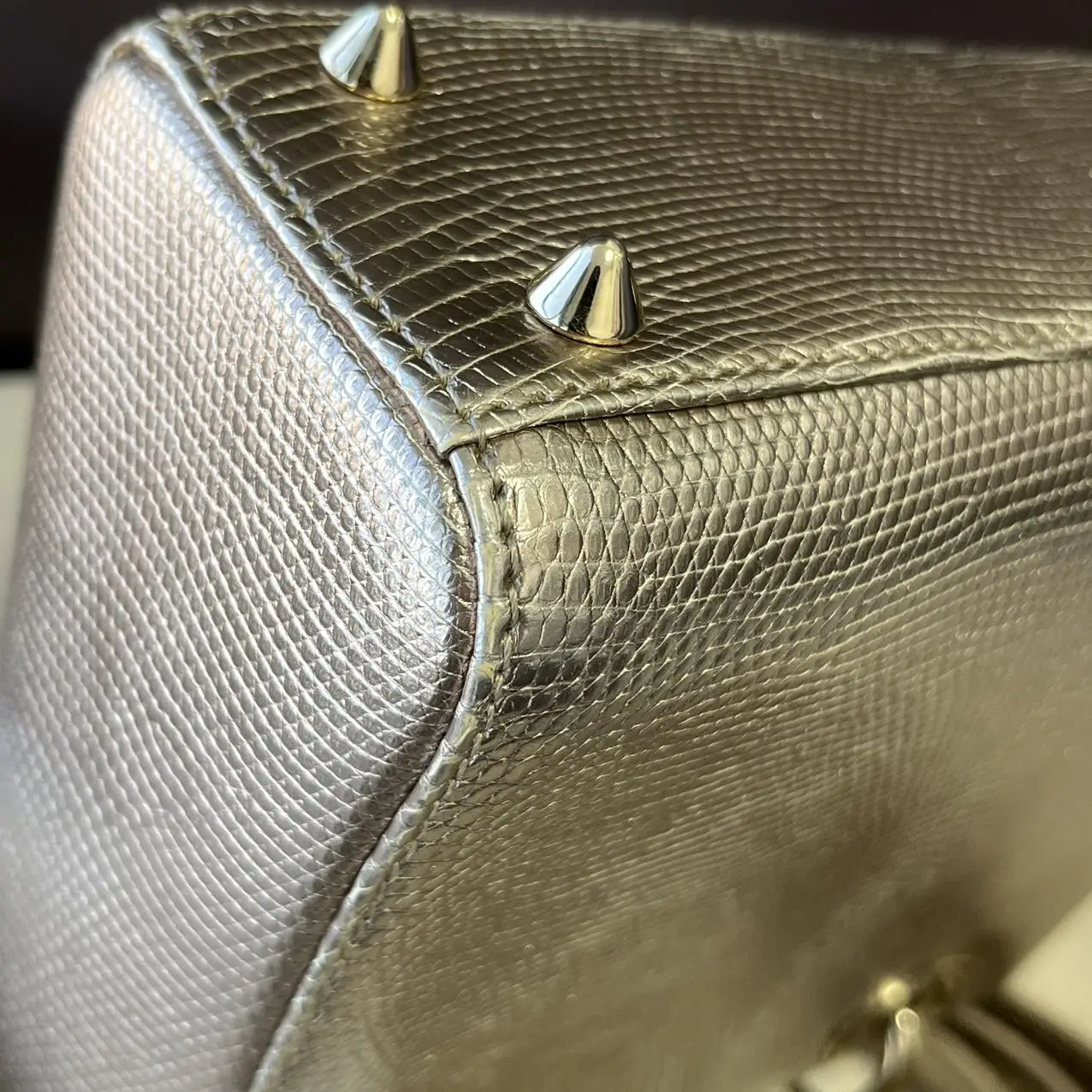 DIOR Small Lady Dior Bag Lizard Leather Gold DIOR Small Lady Dior Bag Lizard Leather Gold