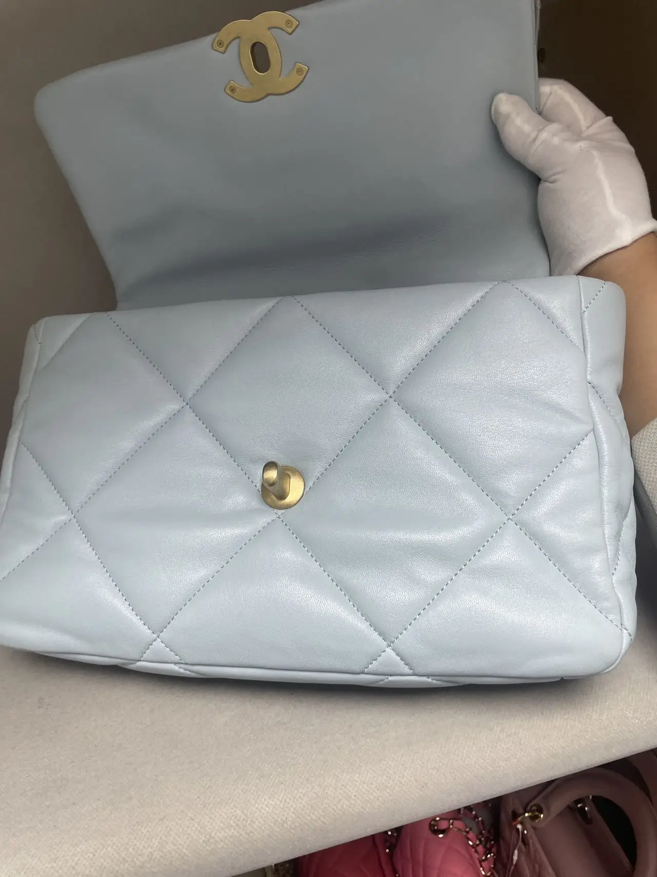 CHANEL 19 Flap Baby Blue Bag CHANEL 19 Flap Baby Blue Bag
