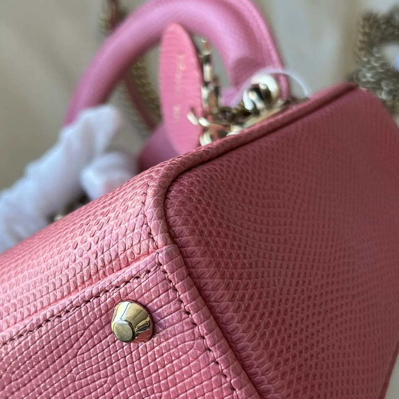 DIOR Mini Lady Dior Pink Python Leather Bag DIOR Mini Lady Dior Pink Python Leather Bag