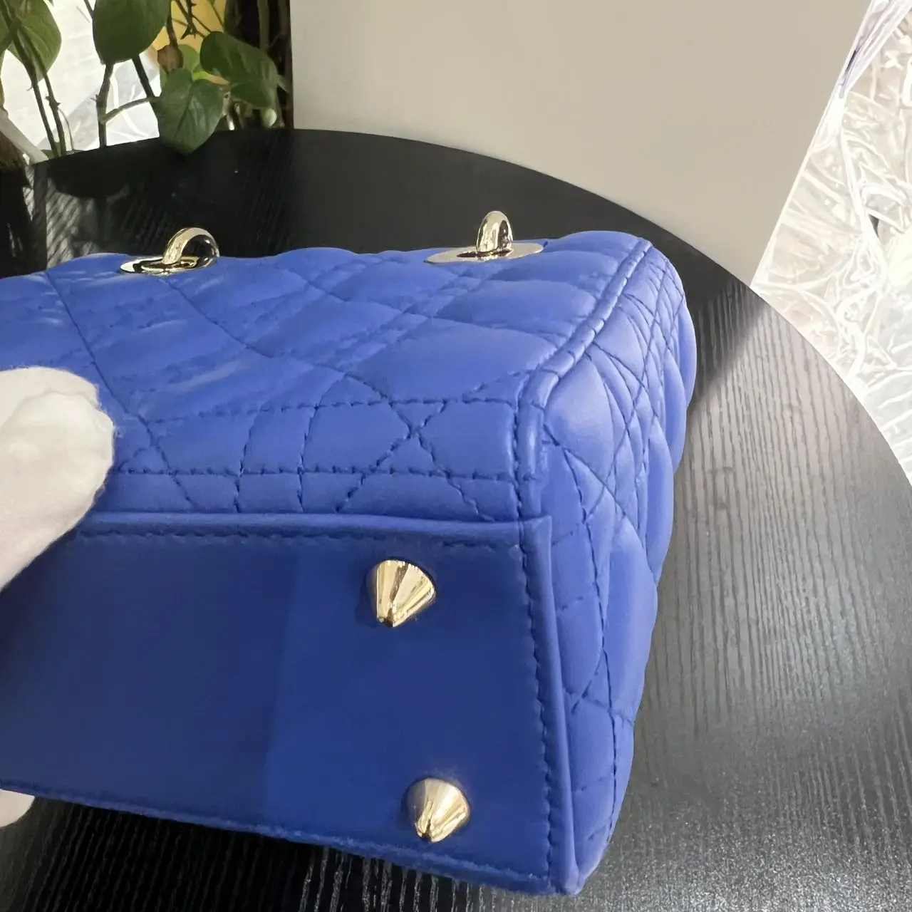 DIOR Small Lady Dior Bag Blue Lambskin DIOR Small Lady Dior Bag Blue Lambskin