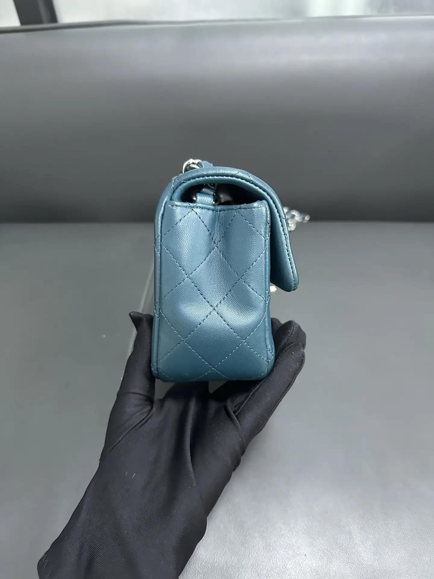 CHANEL Malachite Quilted Lambskin Mini Rectangular Classic Flap CHANEL Malachite Quilted Lambskin Mini Rectangular Classic Flap