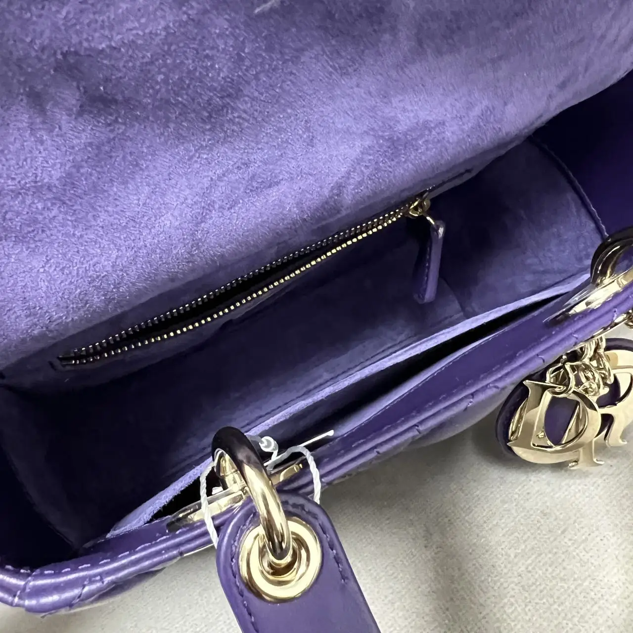 DIOR Small Lady Dior Bag Purple Lambskin DIOR Small Lady Dior Bag Purple Lambskin