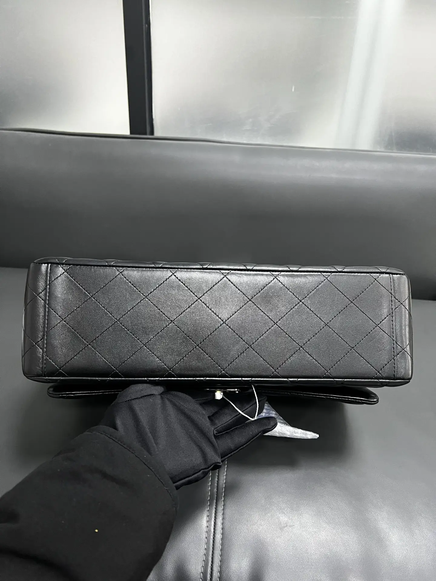 CHANEL Maxi Classic Flap Handbag Black Lambskin CHANEL Maxi Classic Flap Handbag Black Lambskin