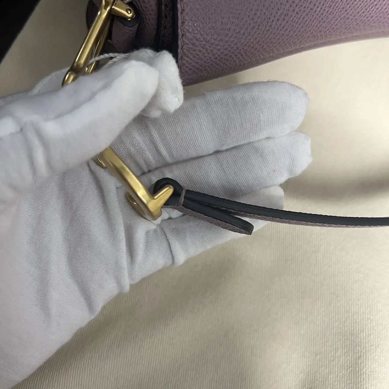 DIOR Mini Saddle Bag with Strap Purple Grained Calfskin DIOR Mini Saddle Bag with Strap Purple Grained Calfskin