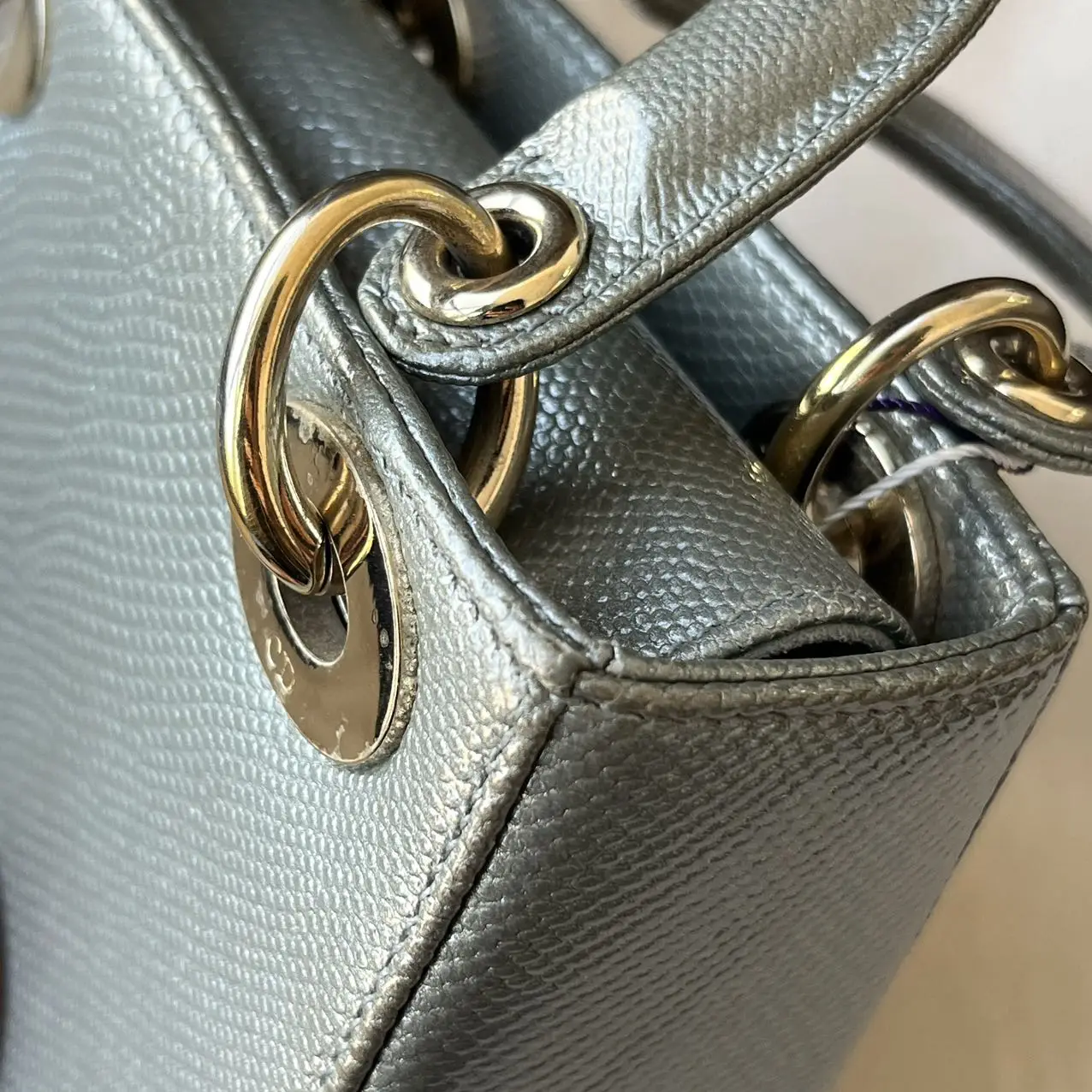 Dior Metallic Multicolor Karung Mini Lady Dior Tote Dior Metallic Multicolor Karung Mini Lady Dior Tote