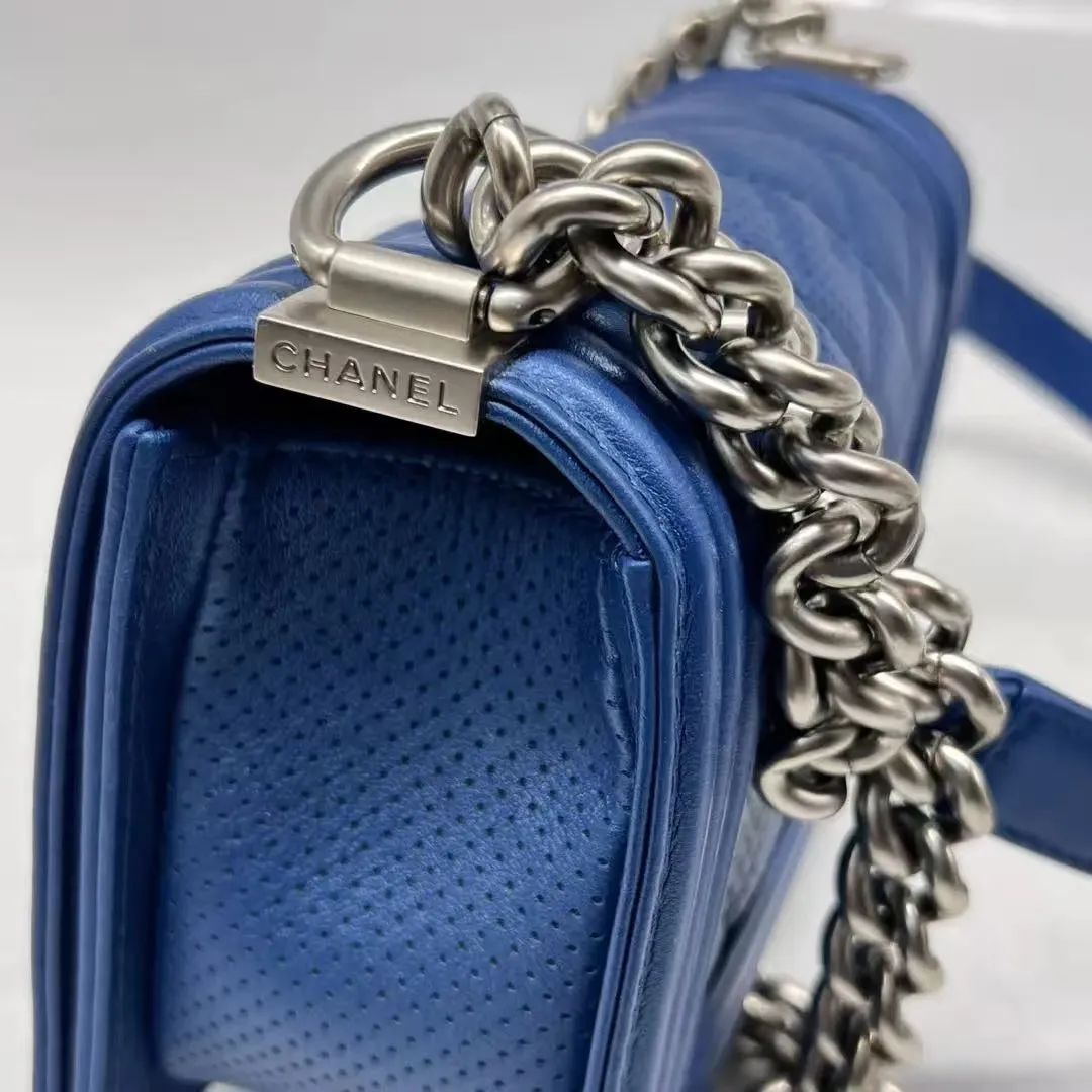 CHANEL Small Boy Bag Blue CHANEL Small Boy Bag Blue