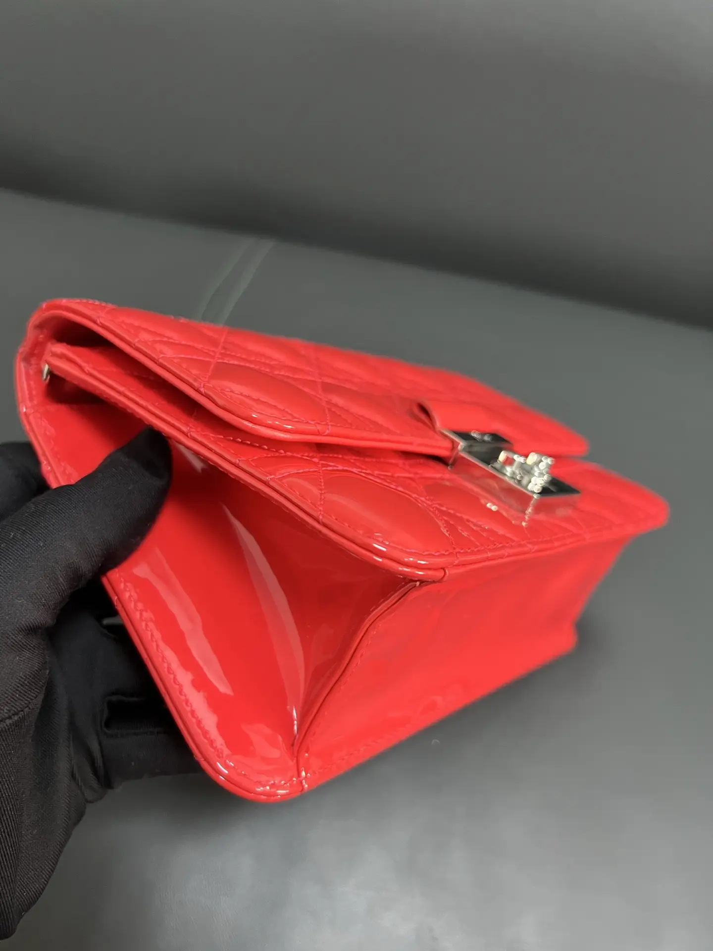 DIOR Christian Dior Miss Dior Chain Wallet Red DIOR Christian Dior Miss Dior Chain Wallet Red