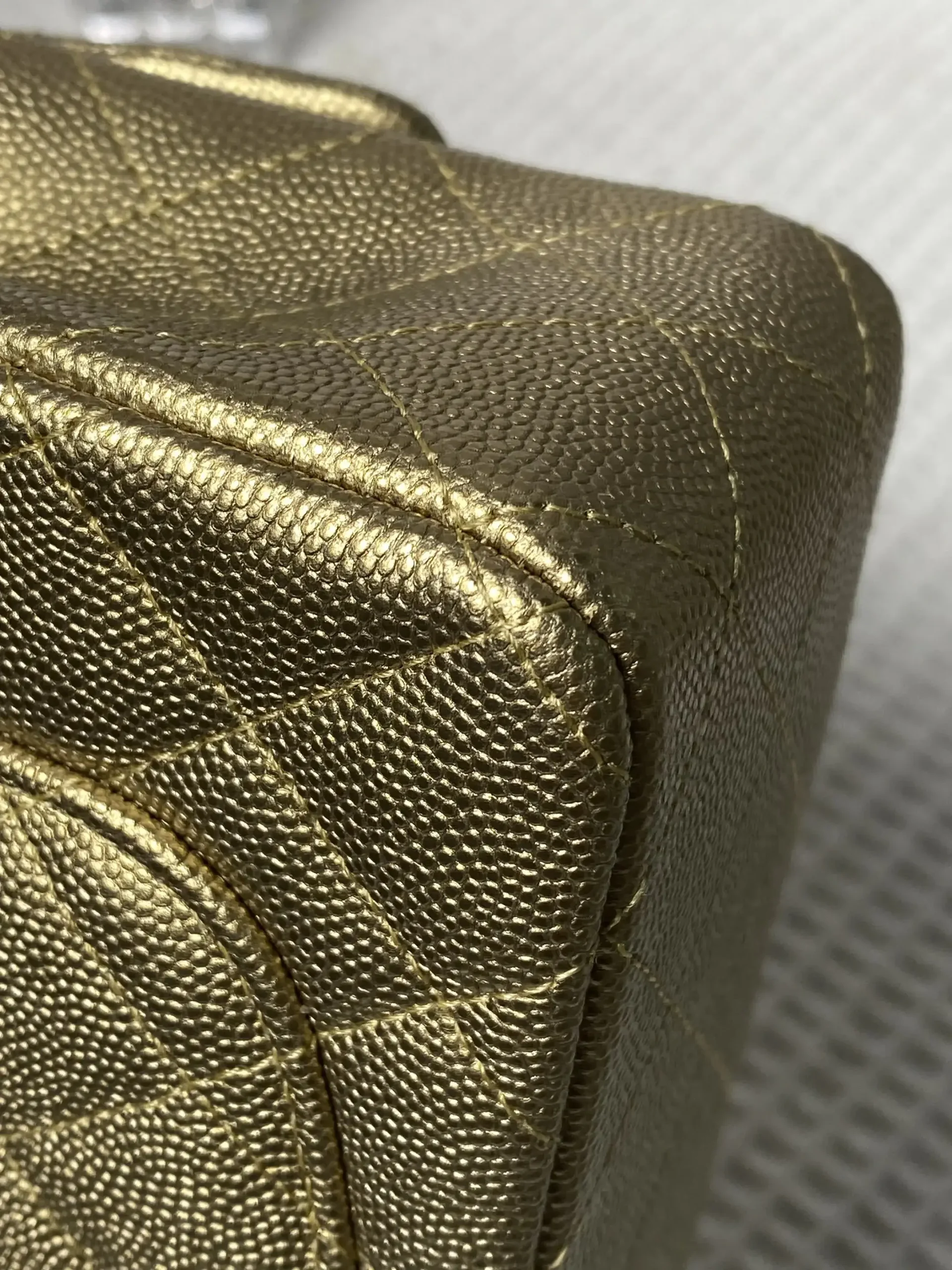 CHANEL Mini Rectangular Classic Top Handle Flap Bag Gold Lambskin CHANEL Mini Rectangular Classic Top Handle Flap Bag Gold Lambskin