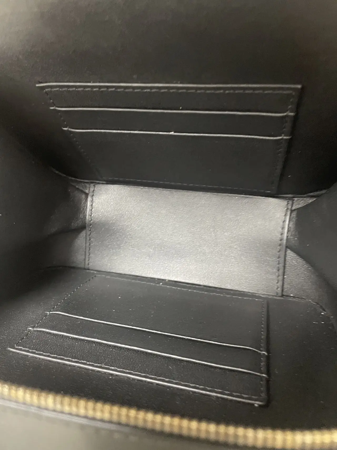 CHANEL Black Quilted Lambskin Vanity with Chain Brushed Gold Hardware CHANEL Black Quilted Lambskin Vanity with Chain Brushed Gold Hardware