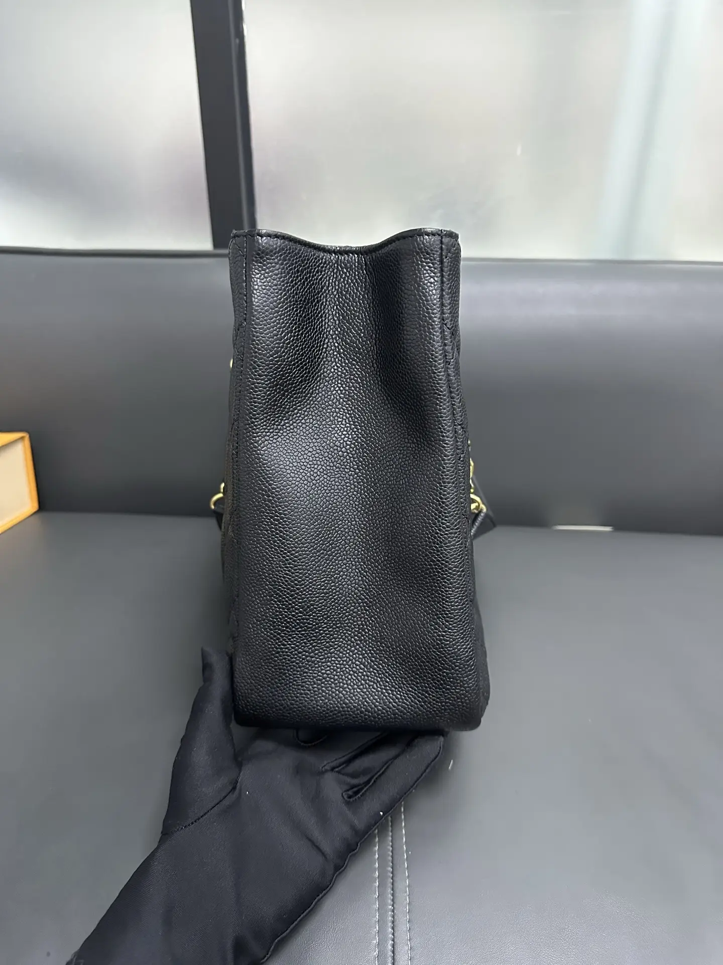 CHANEL Grand Shopping Tote in Black Caviar Leather CHANEL Grand Shopping Tote in Black Caviar Leather