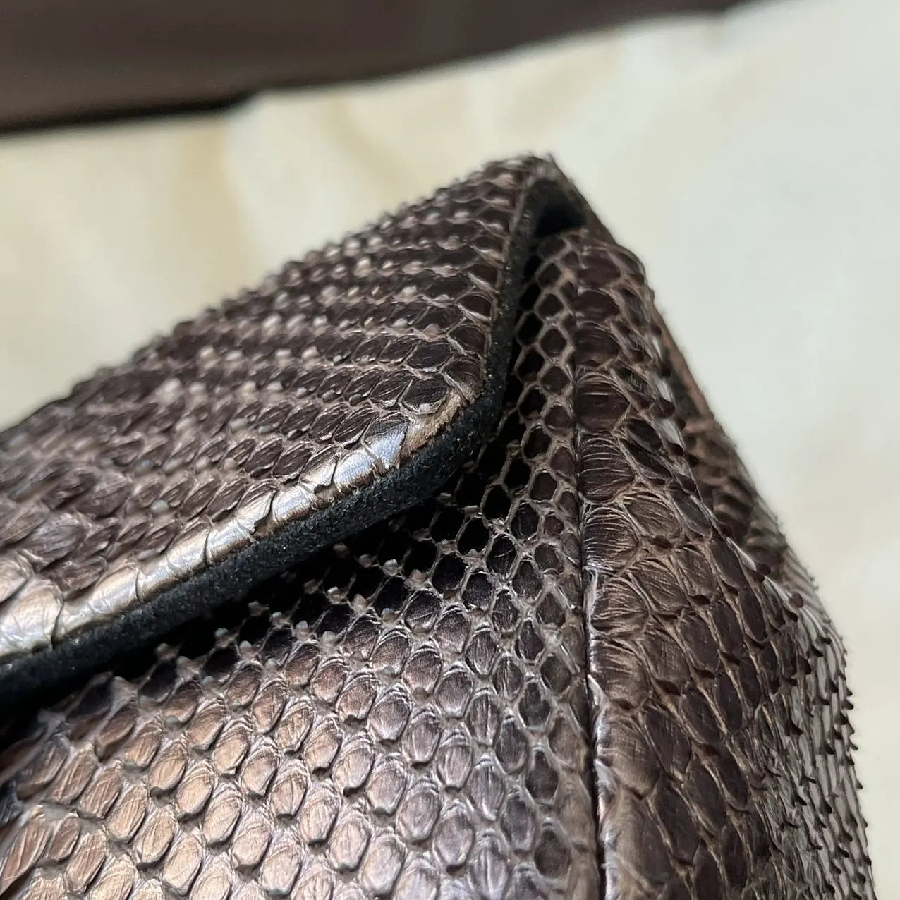 CHANEL Mini Rectangular Classic Flap Bag Python Leather Limited Version CHANEL Mini Rectangular Classic Flap Bag Python Leather Limited Version