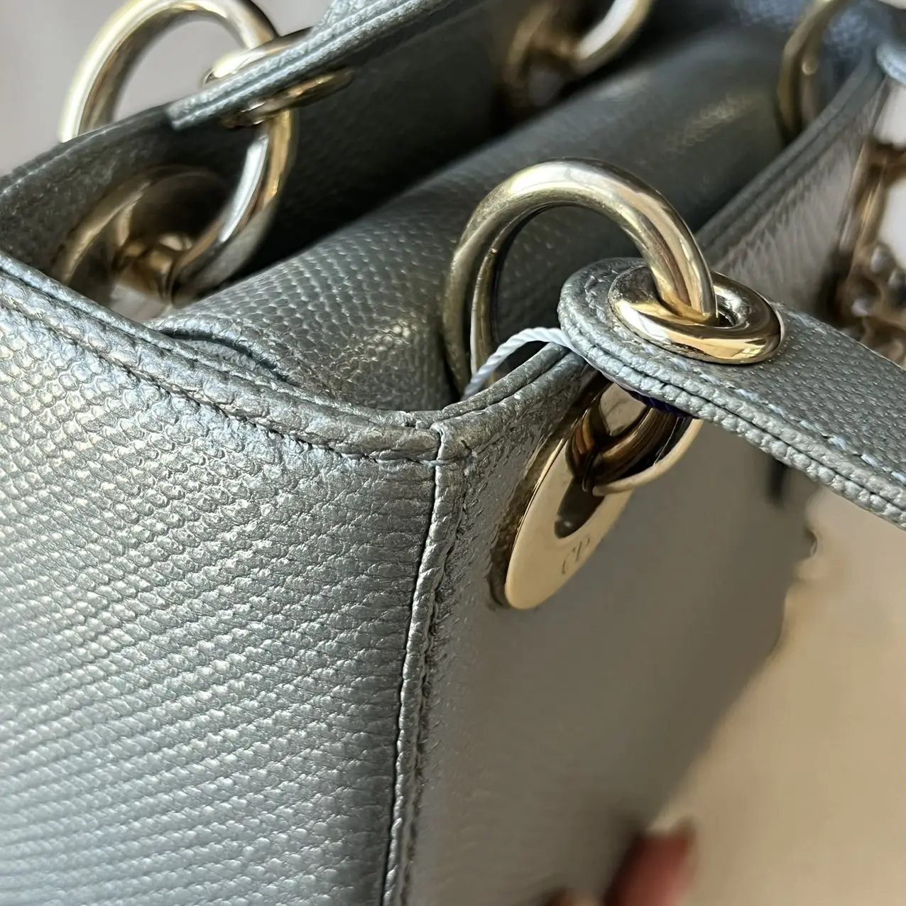 Dior Metallic Multicolor Karung Mini Lady Dior Tote Dior Metallic Multicolor Karung Mini Lady Dior Tote