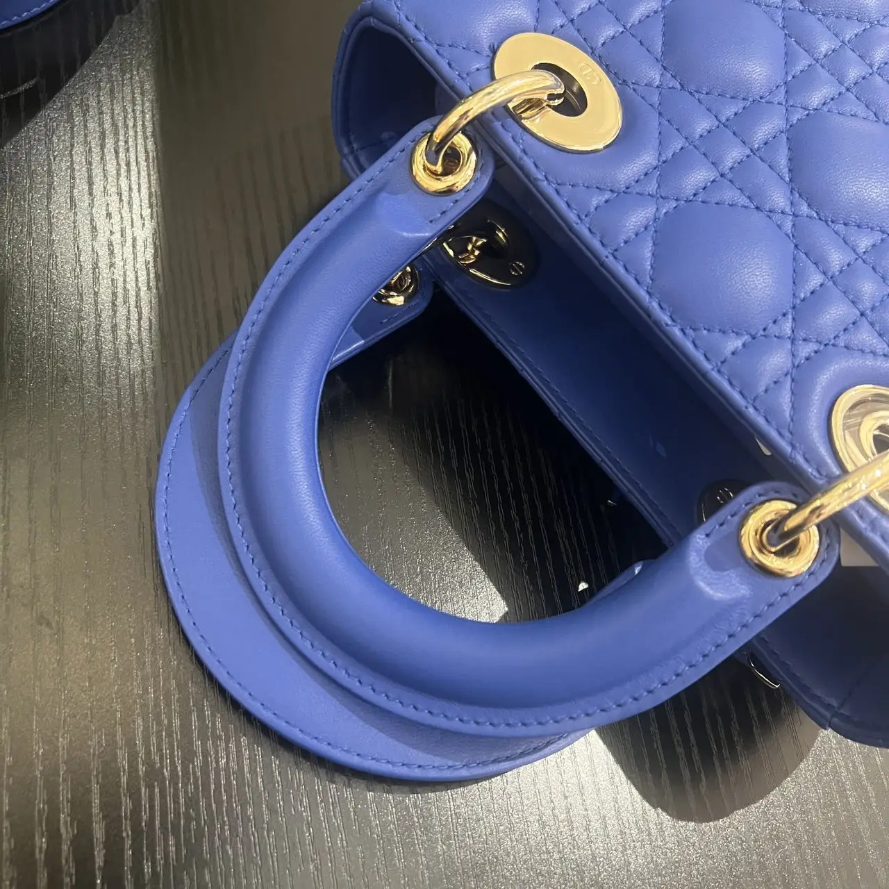 DIOR Small Lady Dior Bag Blue Lambskin DIOR Small Lady Dior Bag Blue Lambskin