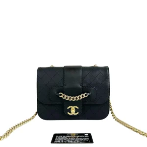 Chanel Coco Mark Chain Shoulder Bag Black