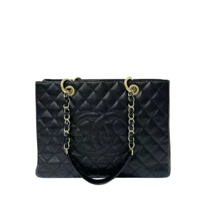 CHANEL Grand Shopping Tote in Black Caviar Leather