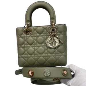 DIOR Small Lady Dior Bag White Lambskin