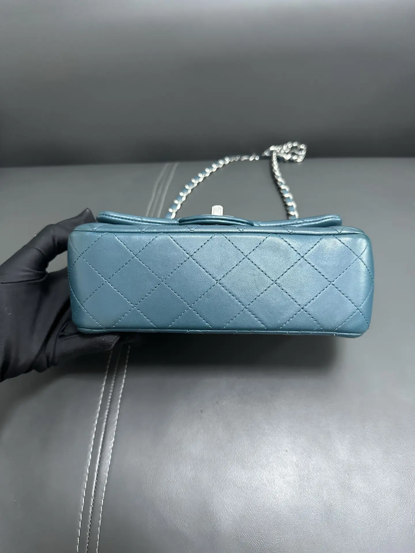 CHANEL Malachite Quilted Lambskin Mini Rectangular Classic Flap CHANEL Malachite Quilted Lambskin Mini Rectangular Classic Flap