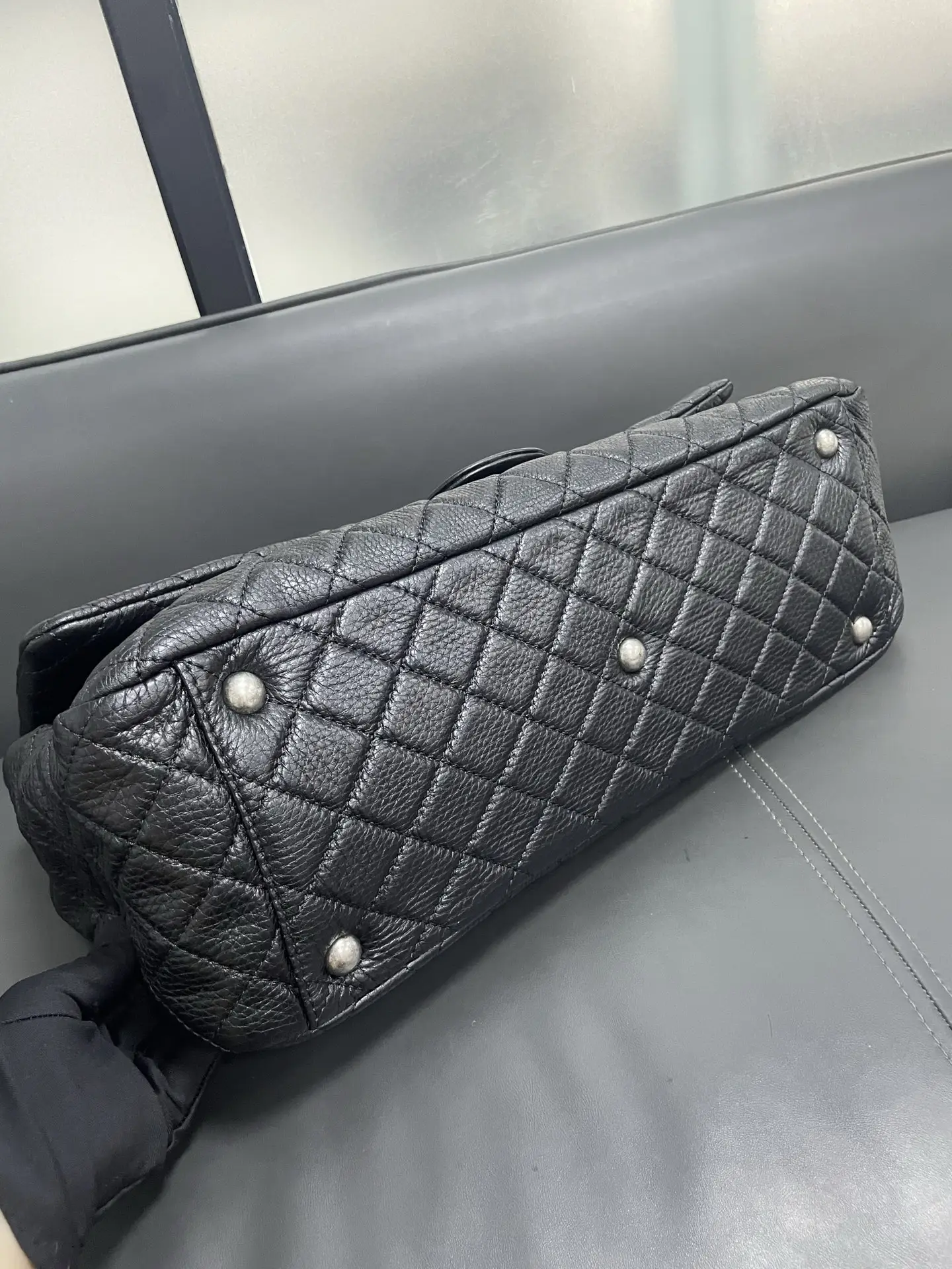Chanel Black Calfskin Quilted XXL Travel Flap Bag New With Receipt Chanel Black Calfskin Quilted XXL Travel Flap Bag New With Receipt