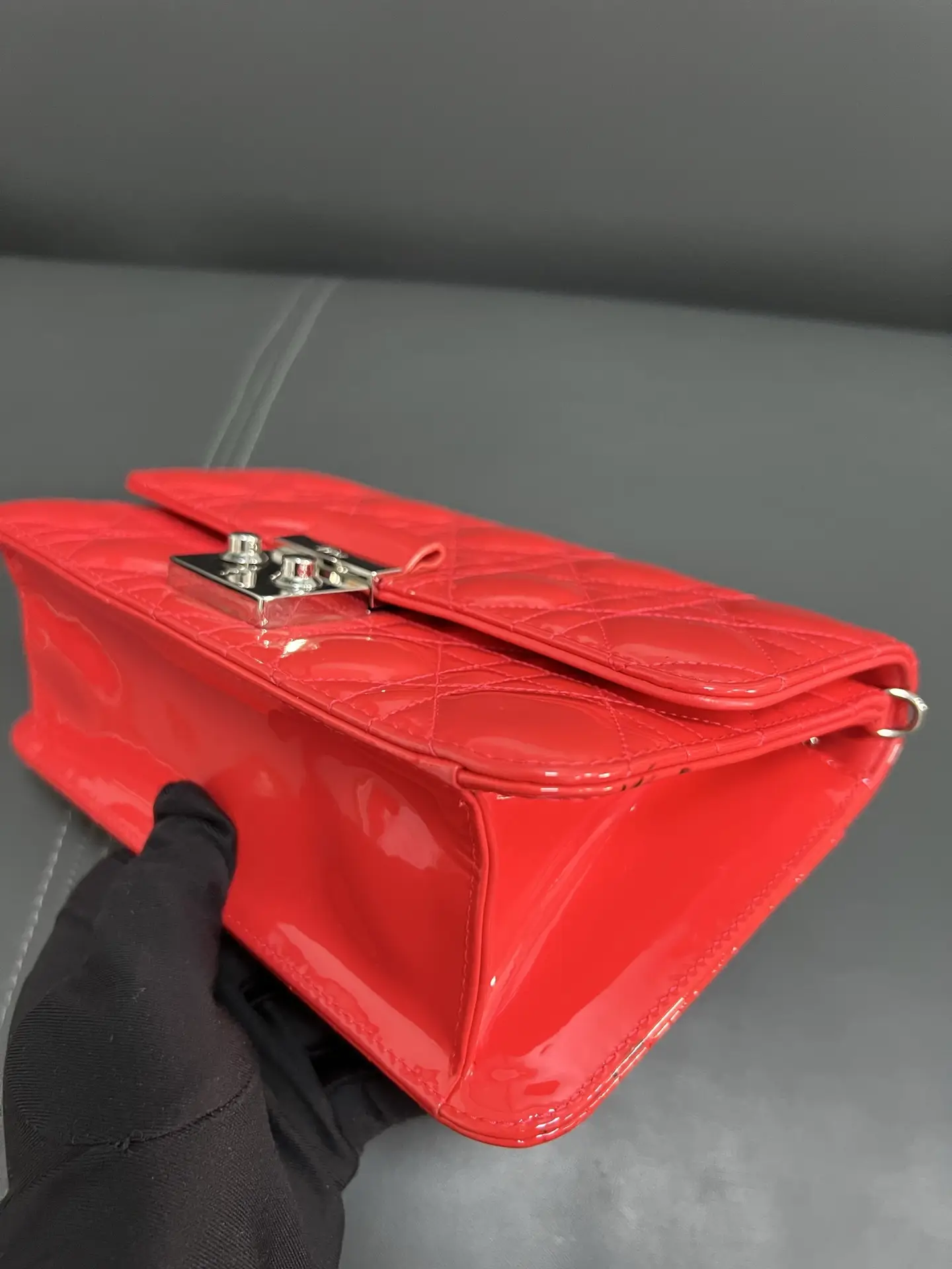 DIOR Christian Dior Miss Dior Chain Wallet Red DIOR Christian Dior Miss Dior Chain Wallet Red