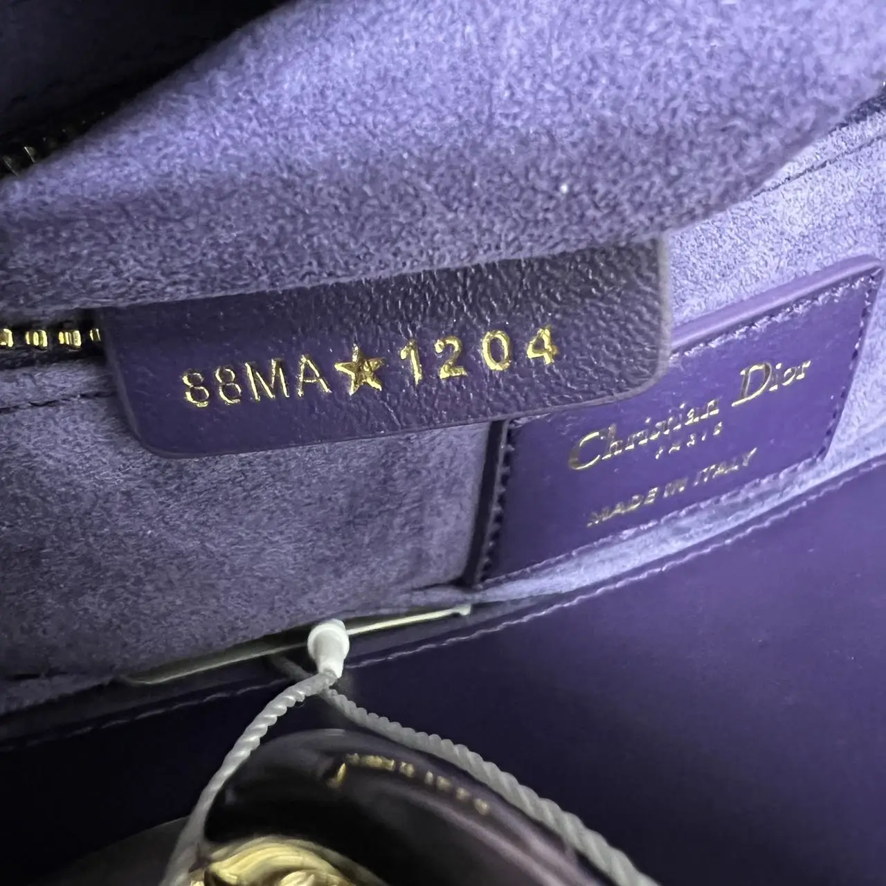 DIOR Small Lady Dior Bag Purple Lambskin DIOR Small Lady Dior Bag Purple Lambskin