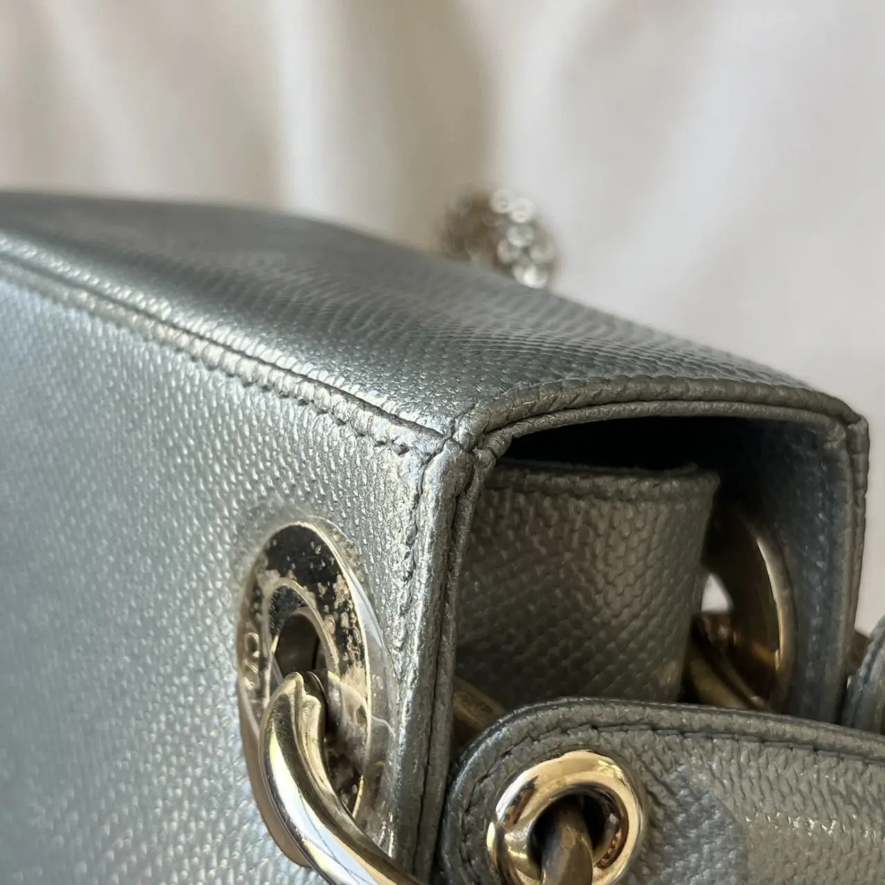 Dior Metallic Multicolor Karung Mini Lady Dior Tote Dior Metallic Multicolor Karung Mini Lady Dior Tote