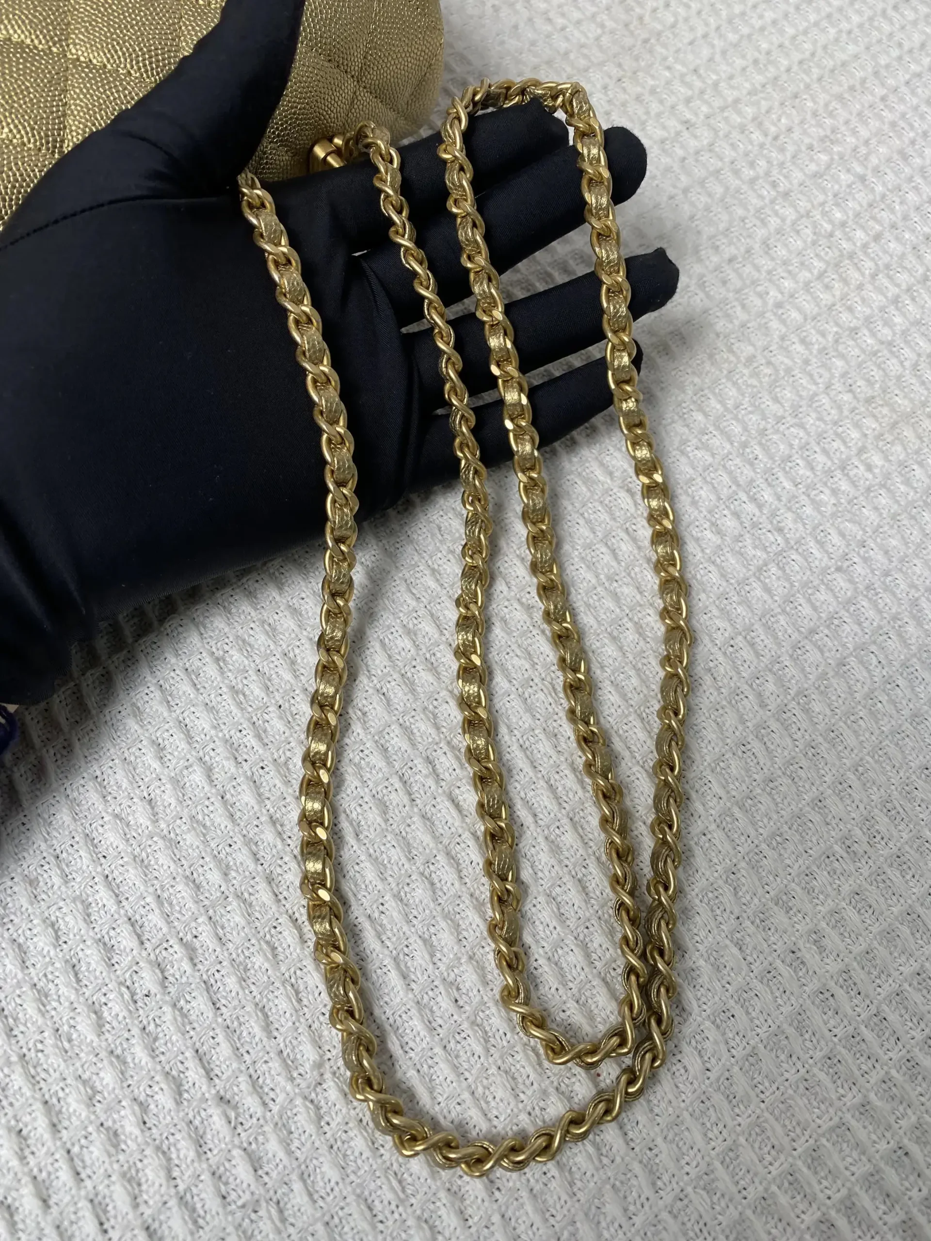 CHANEL Mini Rectangular Classic Top Handle Flap Bag Gold Lambskin CHANEL Mini Rectangular Classic Top Handle Flap Bag Gold Lambskin